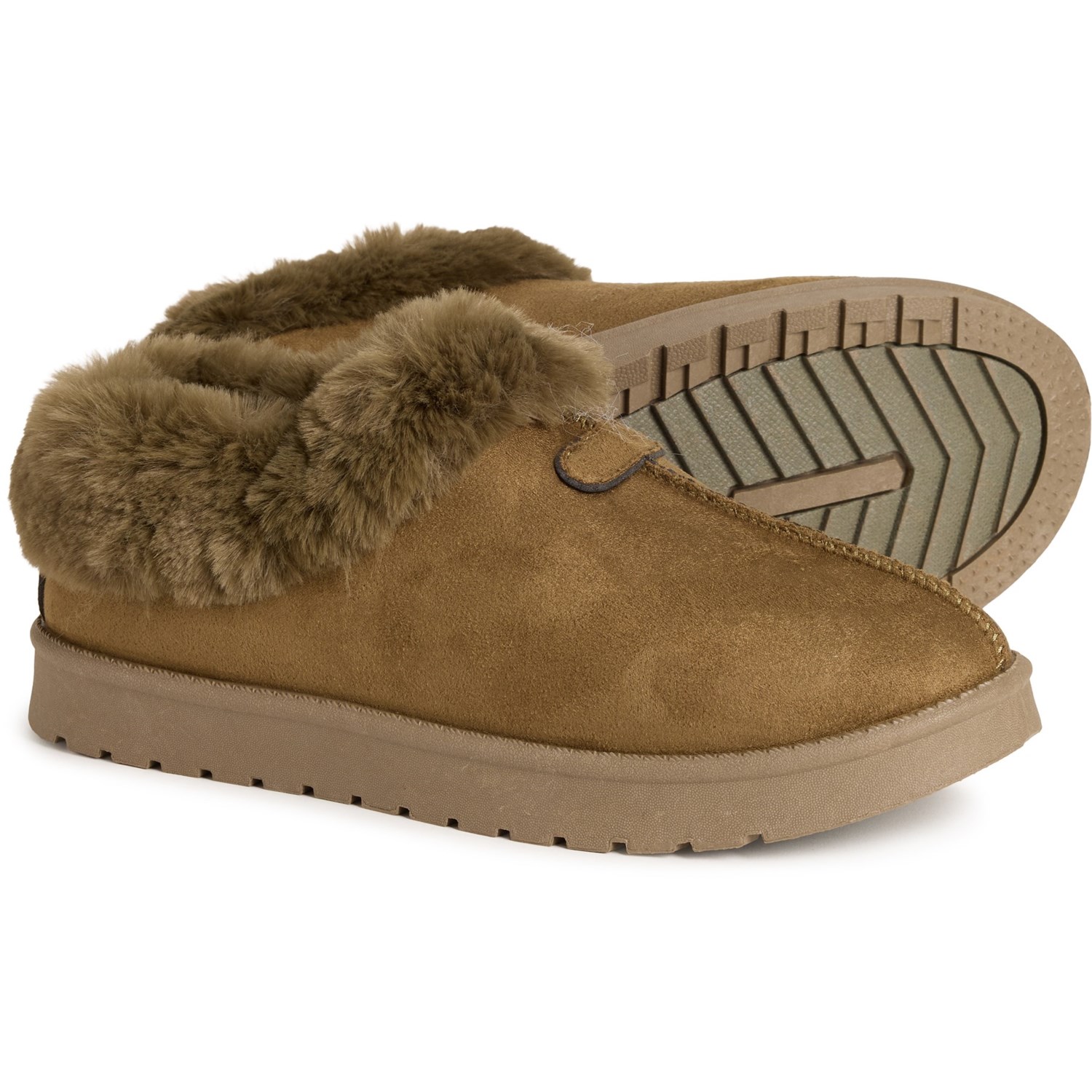 (取寄) アスペン レディース ミーガン コージー フェイク-ファー カフ スリッパ Aspen women Megan Cozy Faux-Fur Cuff Slippers (For Women) Olive