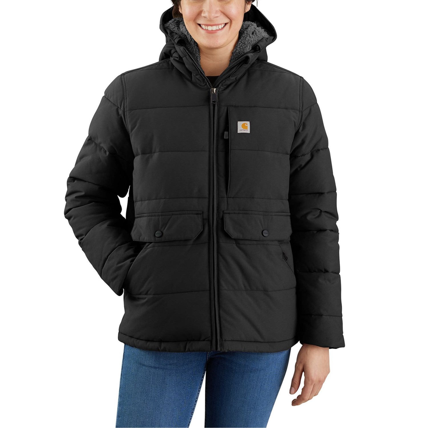 (取寄) カーハート プラス モンタナ リラックスド-フィット フィット ジャケット - インサレーテッド Carhartt 105457 Plus Montana Relaxed Fit Jacket - Insulated Black