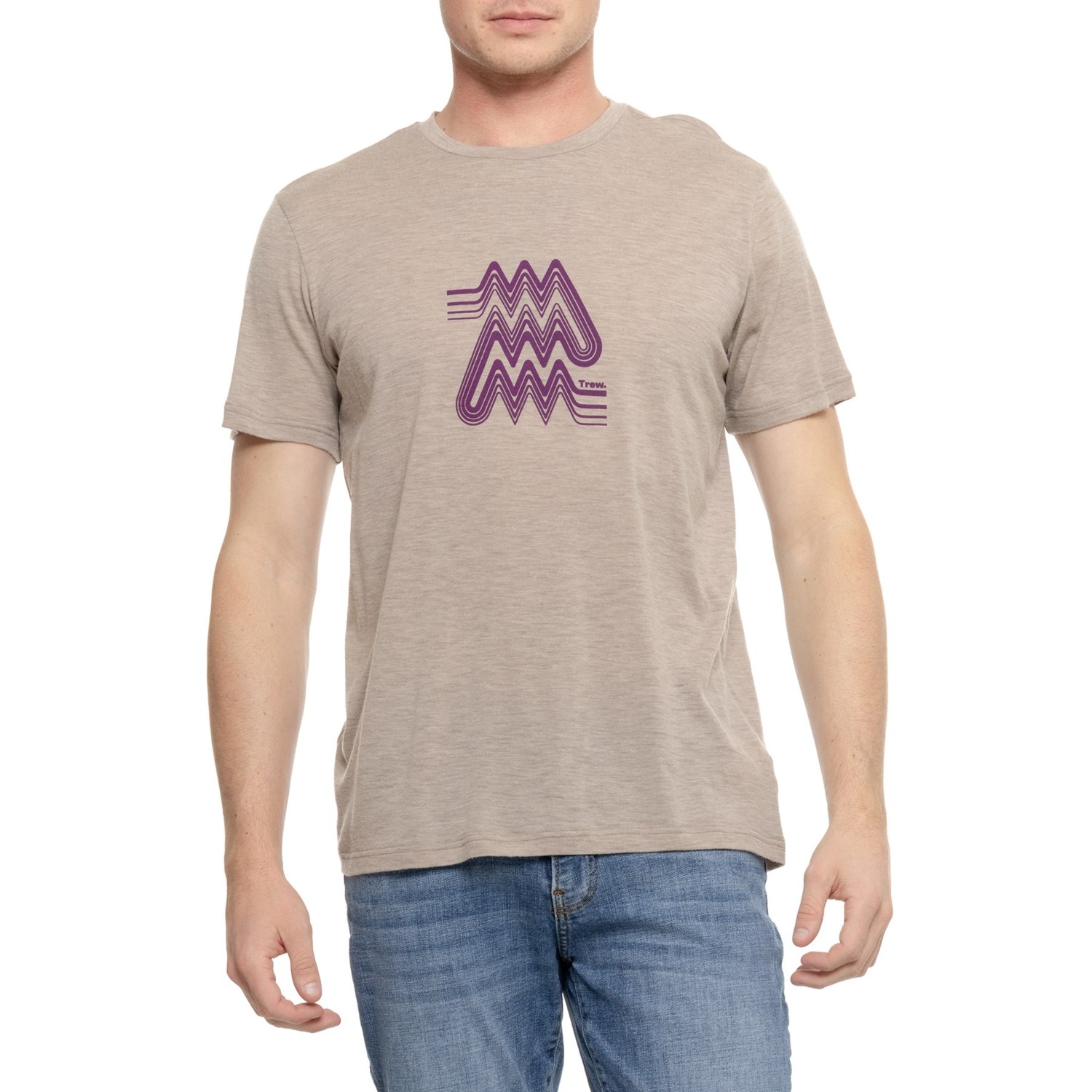 (取寄) ライトウェイト バイブレーションズ T-シャツ - メリノ ウール, ショート スリーブ Trew Gear Lightweight Vibrations T-Shirt - Merino Wool, Short Sleeve Oatmeal