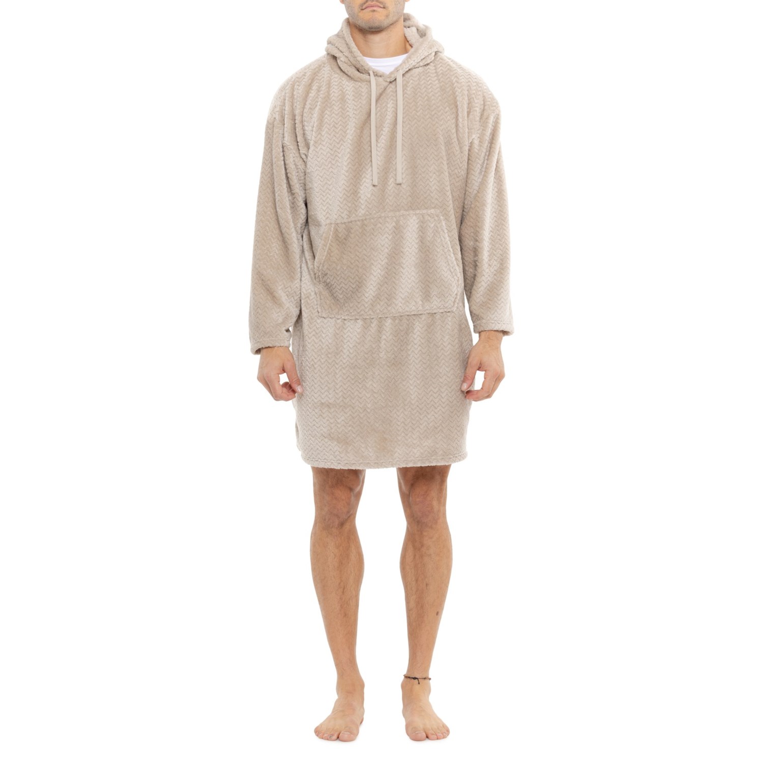 (取寄) コージー シェブロン スナグル プルオーバー ブーディ - ロング スリーブ LONDON FOG COLLECTION Cozy Chevron Snuggle Pullover Hoodie - Long Sleeve Natural