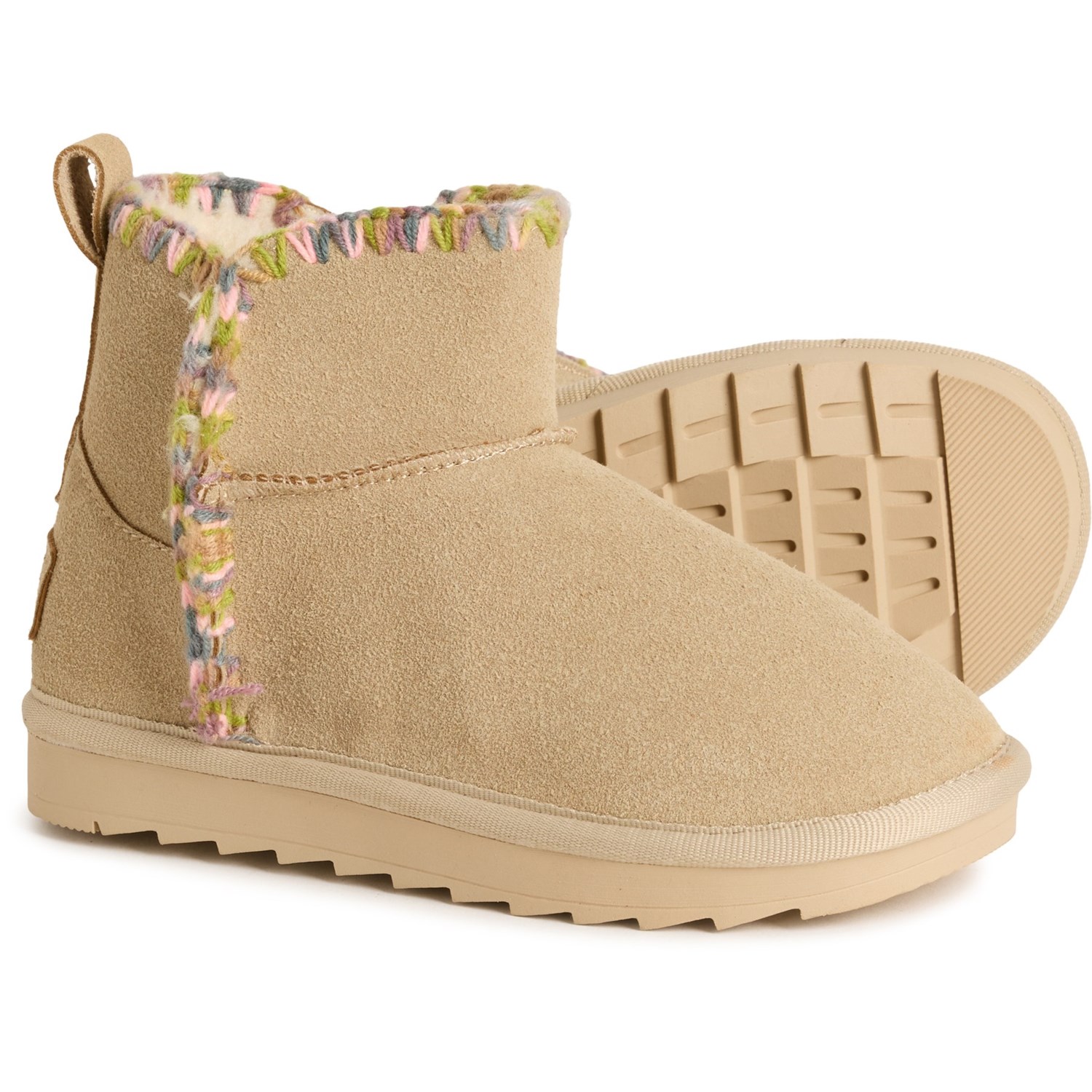 (取寄) ミア ガールズ シアリング ブーツ - スエード MIA Girls Rubye Shearling Boots - Suede Taupe