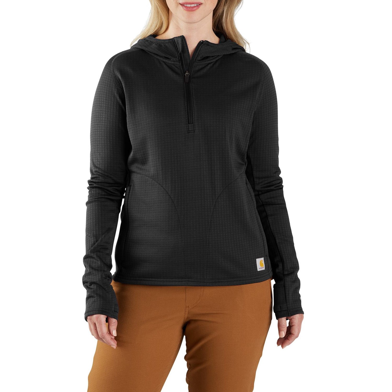 (取寄) カーハート フォース リラックスド-フィット フィット ブーディ - ジップ ネック Carhartt 106456 Force Relaxed Fit Hoodie - Zip Neck Black