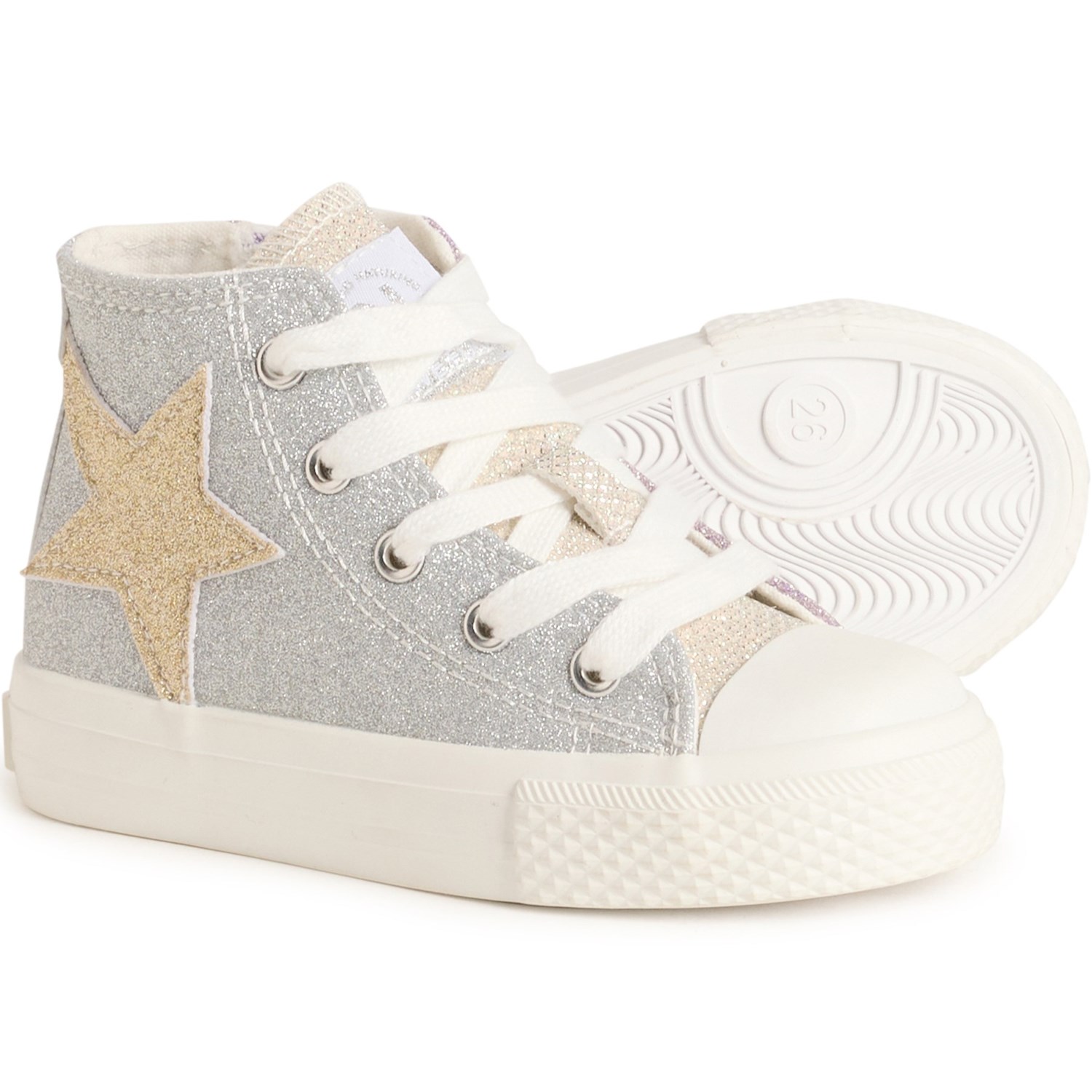 (取寄) ナチュリーノ ガールズ イルファス スター ハイ-トップ スニーカー Naturino Girls Ylfas Star High-Top Sneakers Silver-Lilac