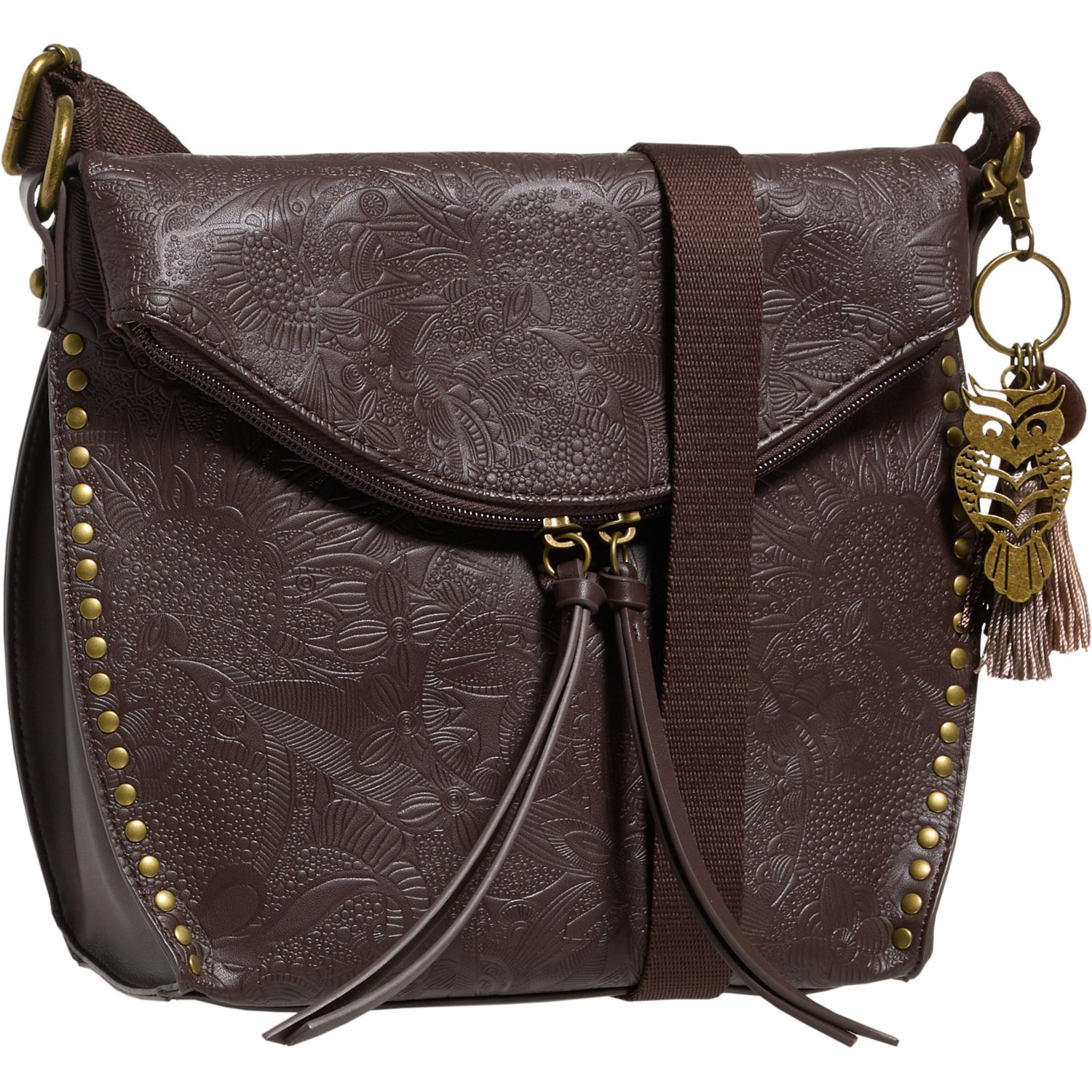(取寄) サックルーツ アルカディア フラップ クロスボディ バッグ Sakroots Arcadia Flap Crossbody Bag Mahogany
