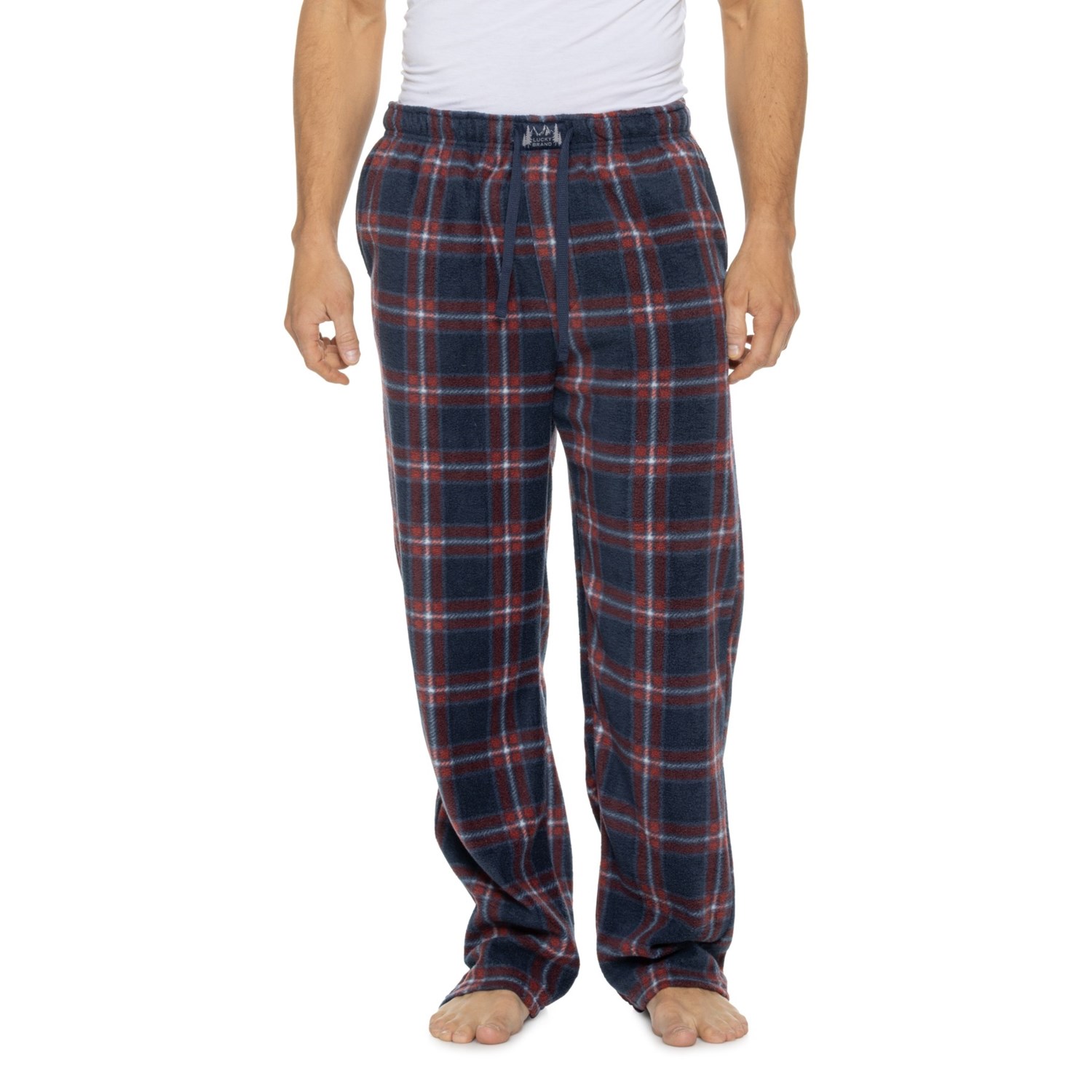 (取寄) ラッキーブランド プレイド フリース パジャマ パンツ Lucky Brand Plaid Fleece Pajama Pants Mood Indigo Plaid