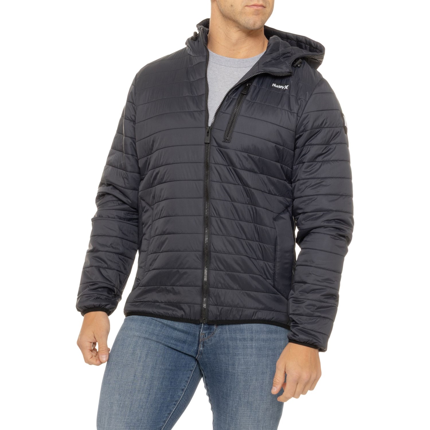 (取寄) ハーレー バルサム パッカブル パファー フーデット ジャケット - インサレーテッド Hurley Balsam Packable Puffer Hooded Jacket - Insulated Navy