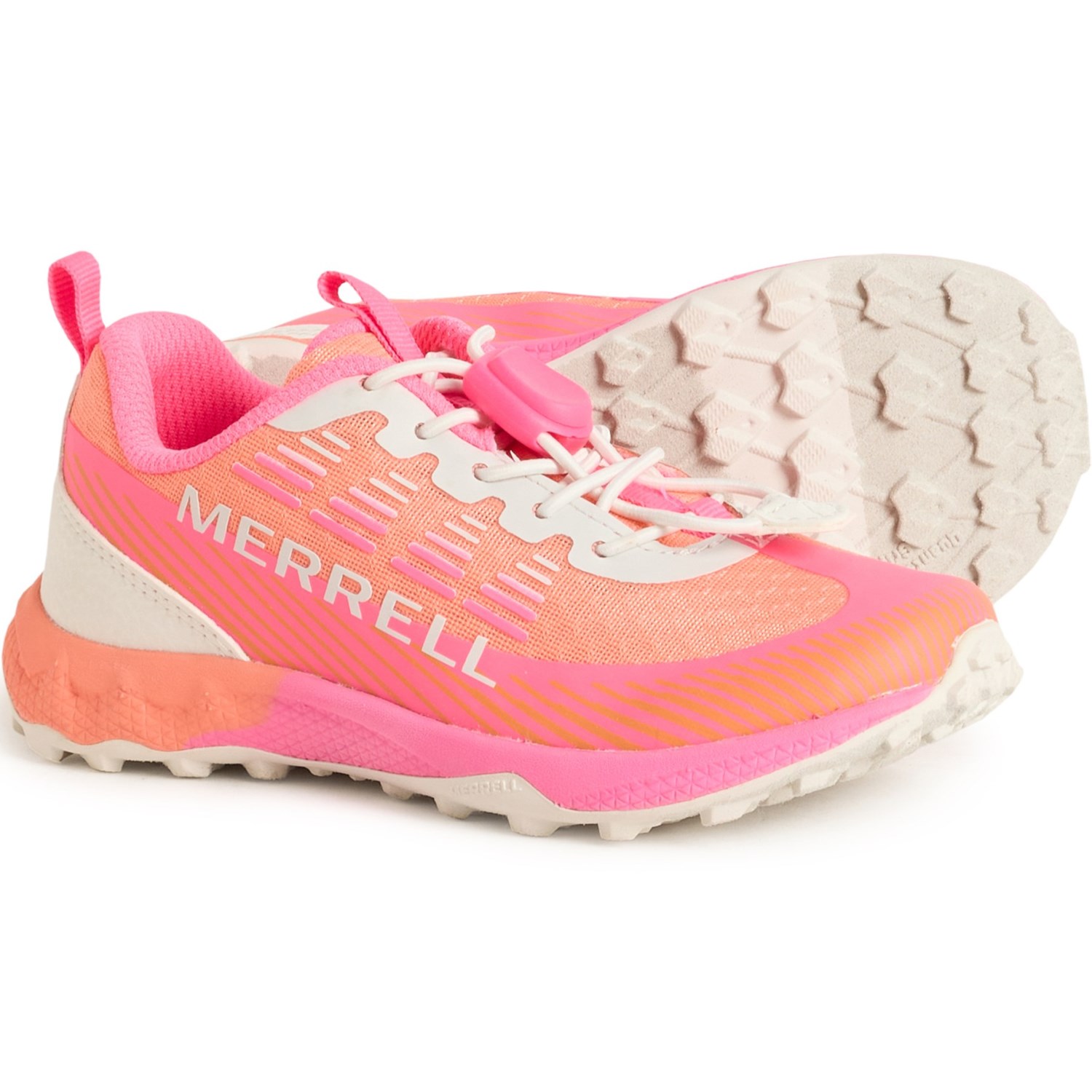 (取寄) メレル ガールズ アジリティ ピーク ハイキング シューズ Merrell Girls Agility Peak Hiking Shoes Pink/Orange