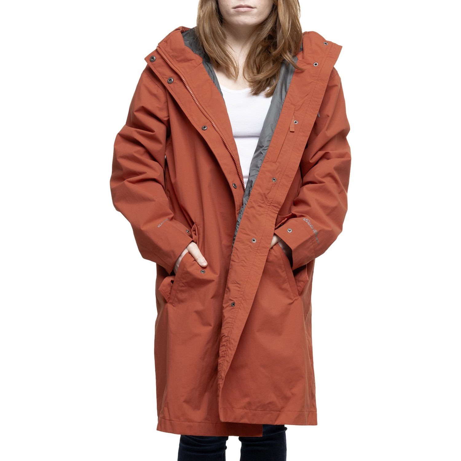 (取寄) エディーバウアー ポート タウンゼント トレンチ コート - ウォータープルーフ Eddie Bauer Port Townsend Trench Coat - Waterproof Red Clay