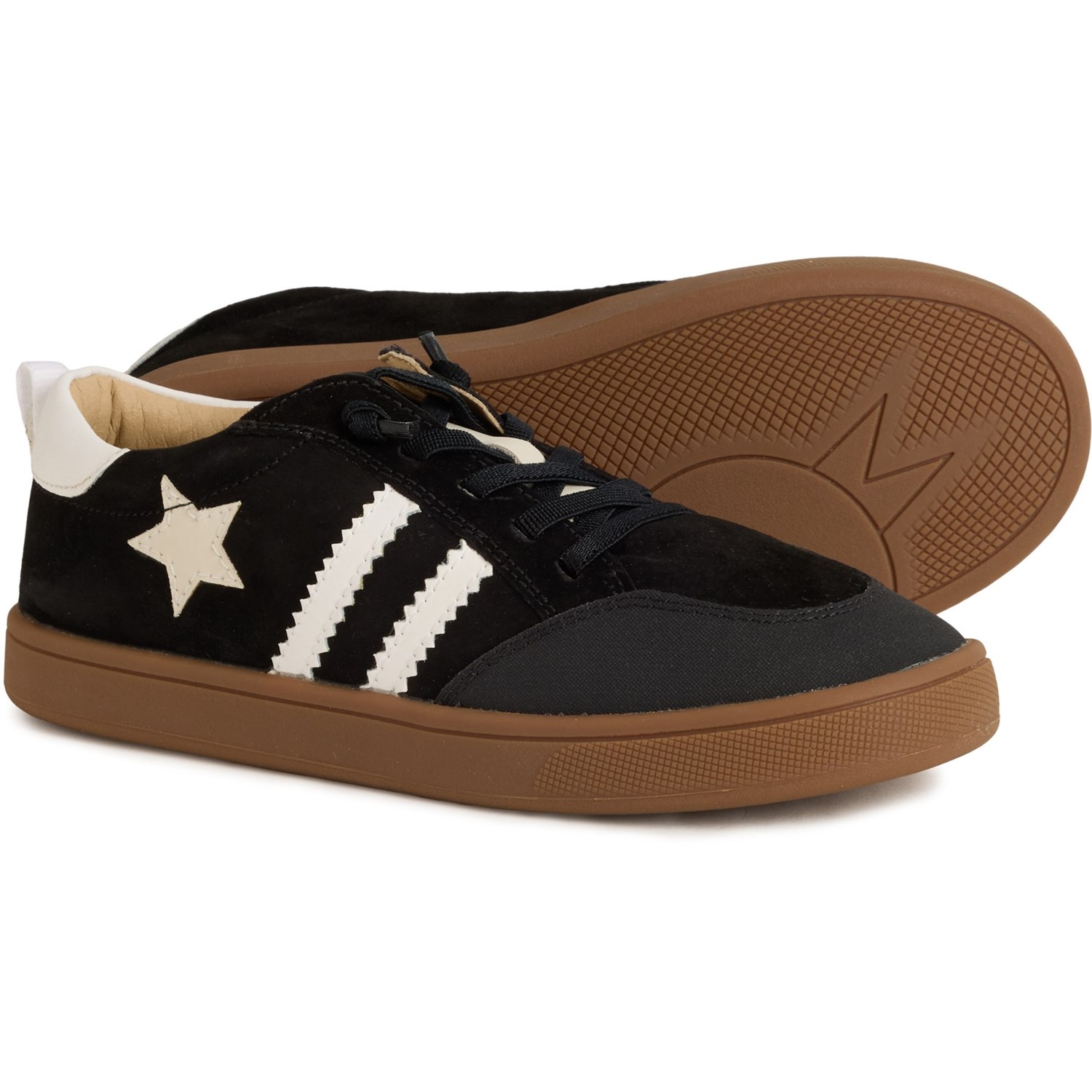 (取寄) オールド ソールズ ボーイズ アンド ガールズ ランナー スニーカー - スエード OLD SOLES Boys and Girls Wos Runner Sneakers - Suede Black Suede / Snow / Sporco