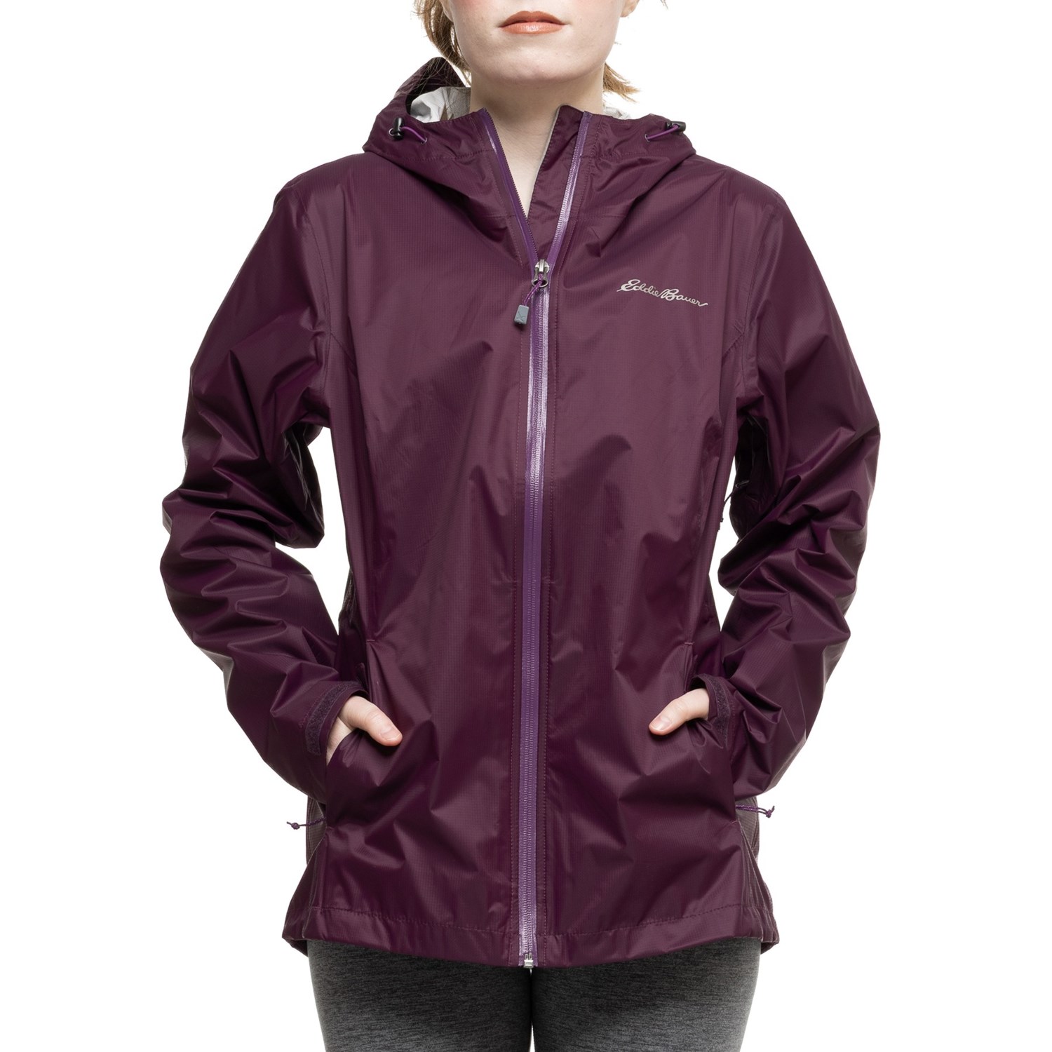 (取寄) エディーバウアー クラウド キャップ レイン ジャケット - ウォータープルーフ Eddie Bauer Cloud Cap Rain Jacket - Waterproof Dark Plum