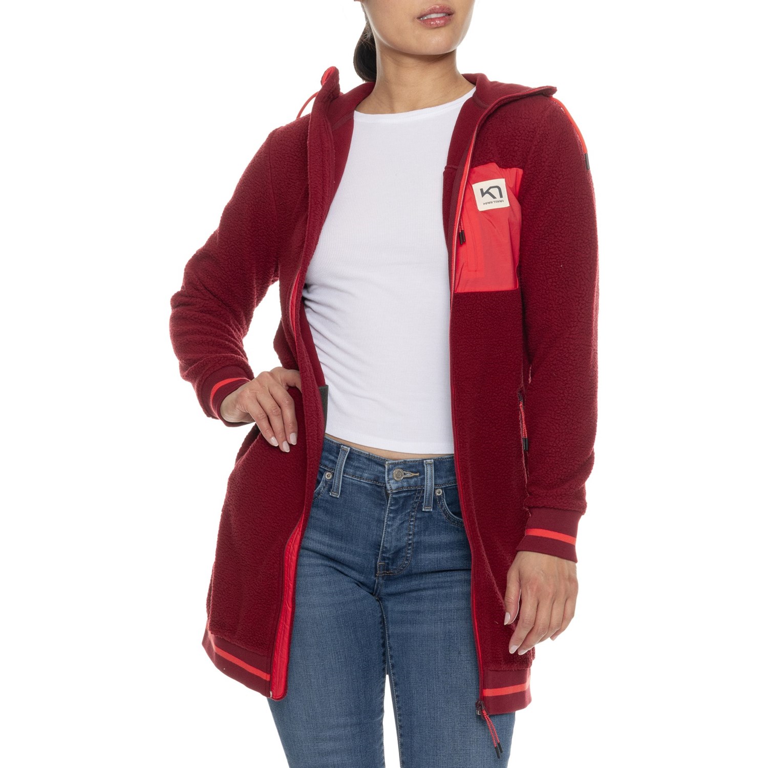 (取寄) カリトラ ローテ ロング ブーディ Kari Traa Rothe Long Hoodie Rouge
