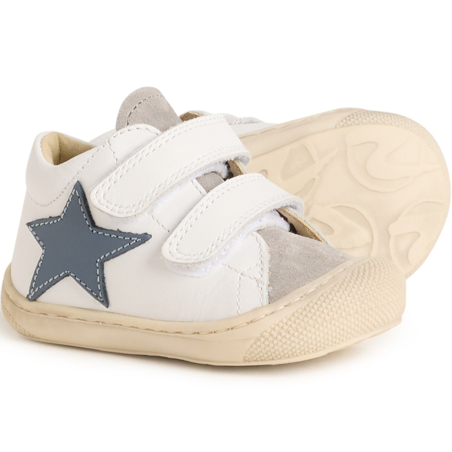 (取寄) ナチュリーノ リトル ボーイズ コルデ Iv スニーカー - レザー Naturino Little Boys Kolde IV Sneakers - Leather White-Grey