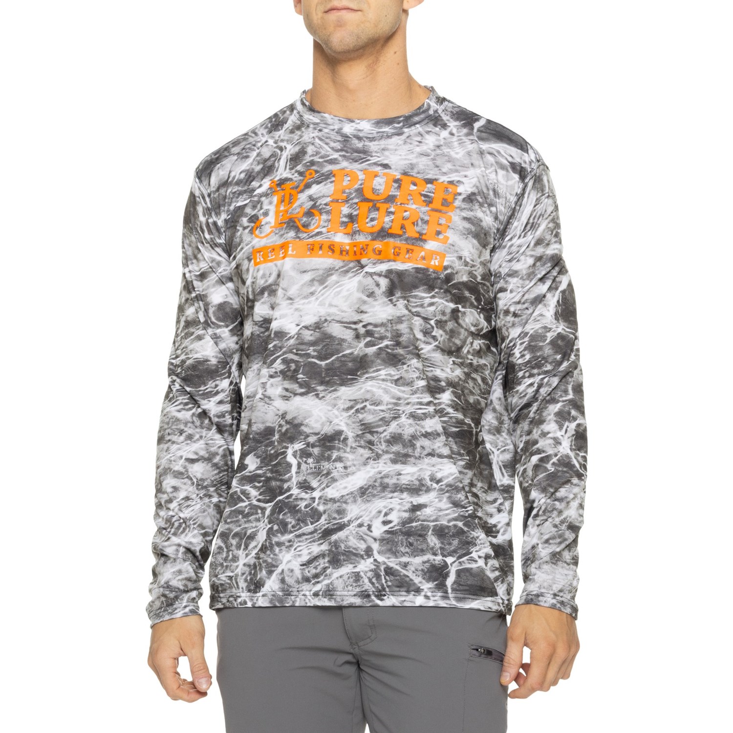 (取寄) モーシー オーク アイコン T-シャツ - Upf 50以上, ロング スリーブ Pure Lure Mossy Oak Icon T-Shirt - UPF 50+, Long Sleeve Manta