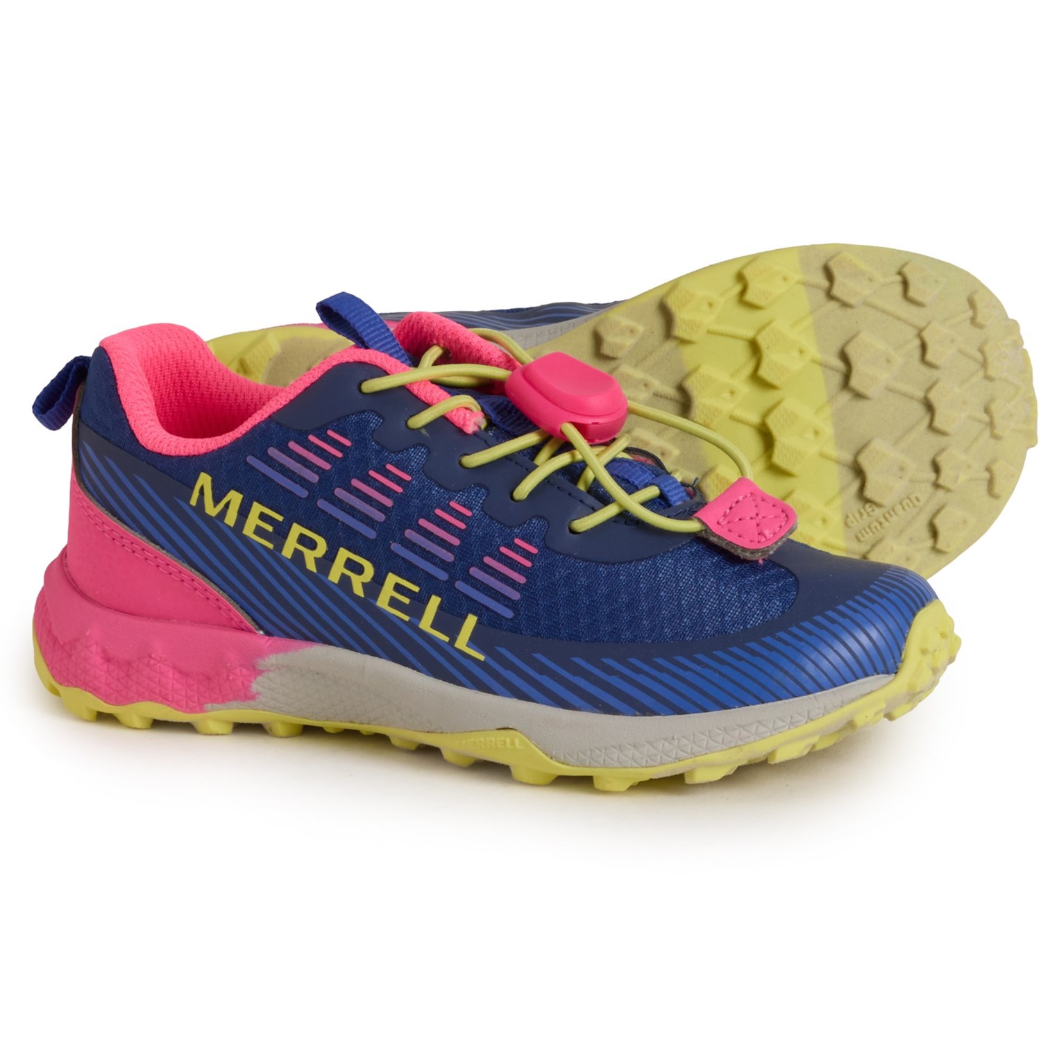 (取寄) メレル ボーイズ アンド ガールズ アジリティ ピーク ハイキング シューズ Merrell Boys and Girls Agility Peak Hiking Shoes Cobalt/Pink