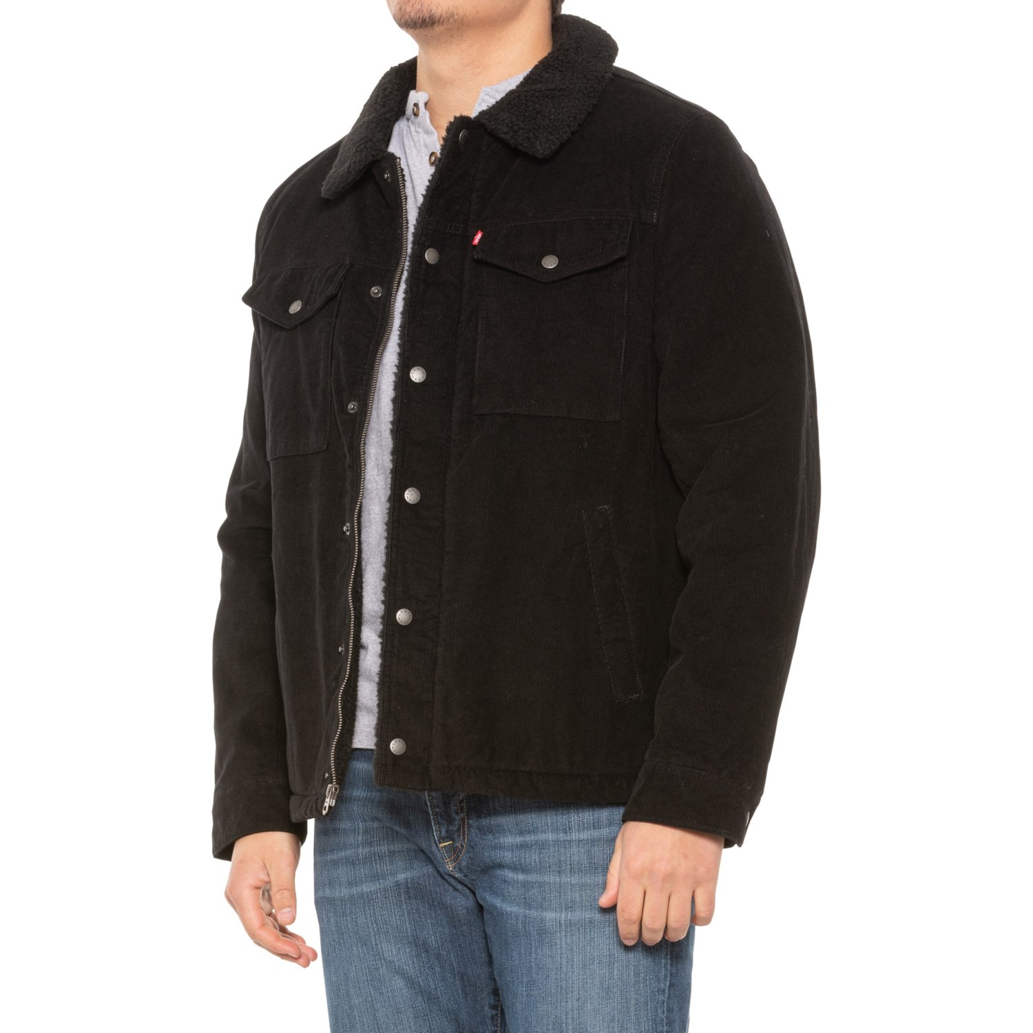 (取寄) リーバイス メンズ リーバイス デポ コーデュロイ ジャケット - インサレーテッド Levi's men Depot Corduroy Jacket - Insulated Black