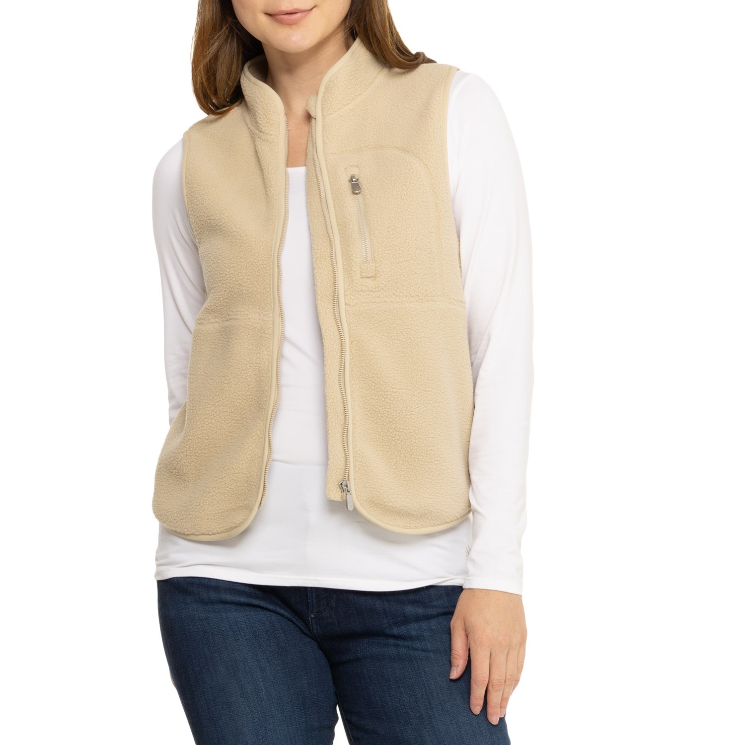 (取寄) キョーダンアウトドア レディース アウトドア ライトウェイト フリース ベスト - フル ジップ Kyodan Outdoor women Lightweight Fleece Vest - Full Zip Oyster