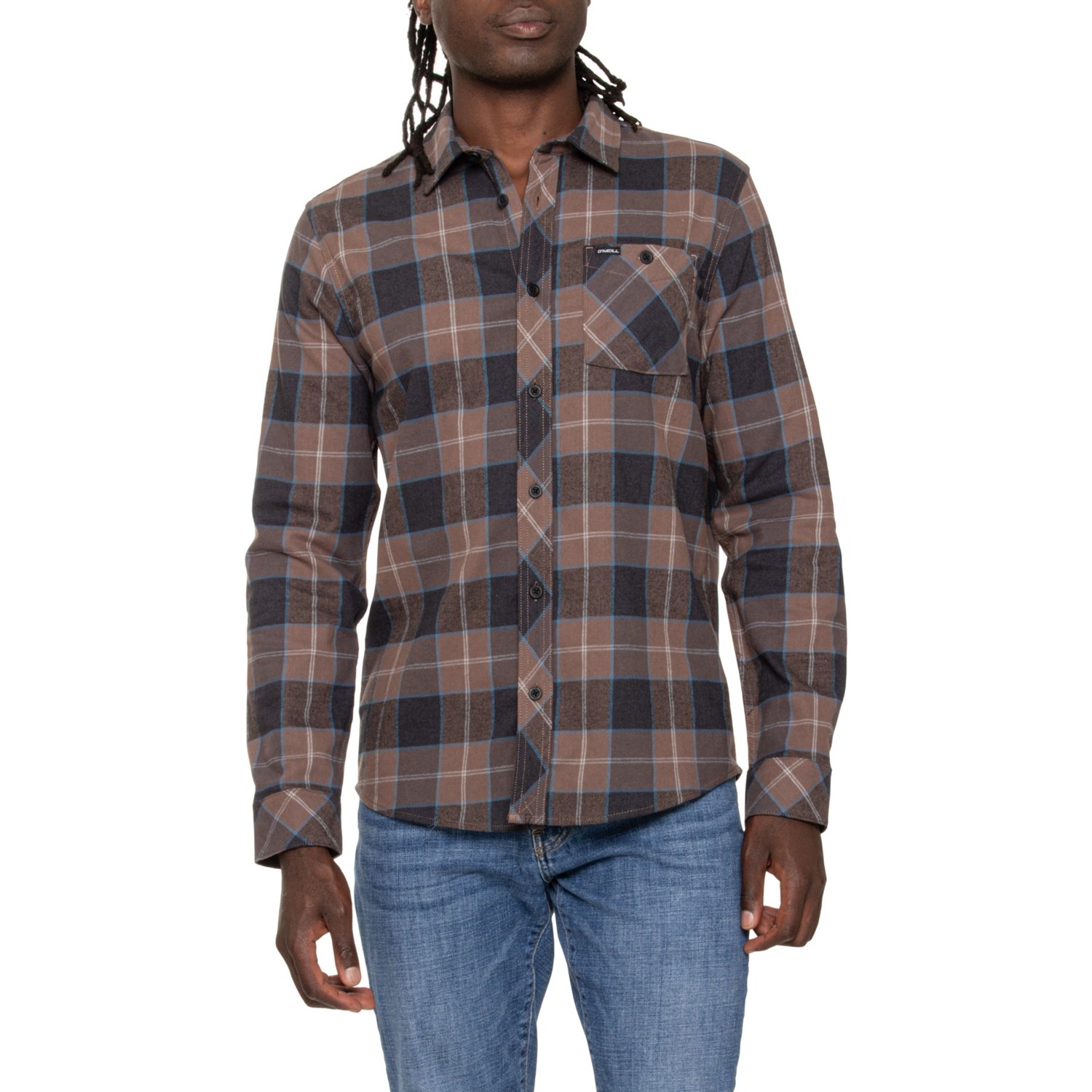 (取寄) オニール メンズ オニール ポートランド ストレッチ フランネル シャツ - ロング スリーブ O'Neill men Portland Stretch Flannel Shirt - Long Sleeve Chocolate Chip 7,577円