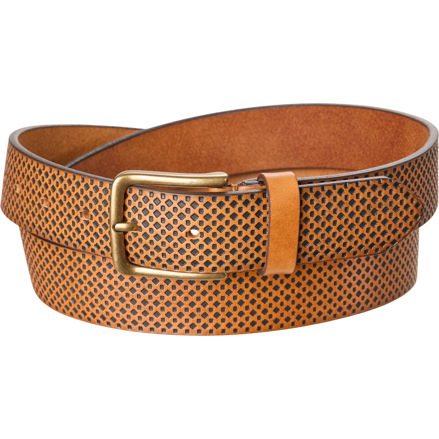 (取寄) メンズ ウィル レザー グッズ エンボス ゴルフ ベルト - レザー Will Leather Goods men Embossed Golf Belt - Leather Cognac