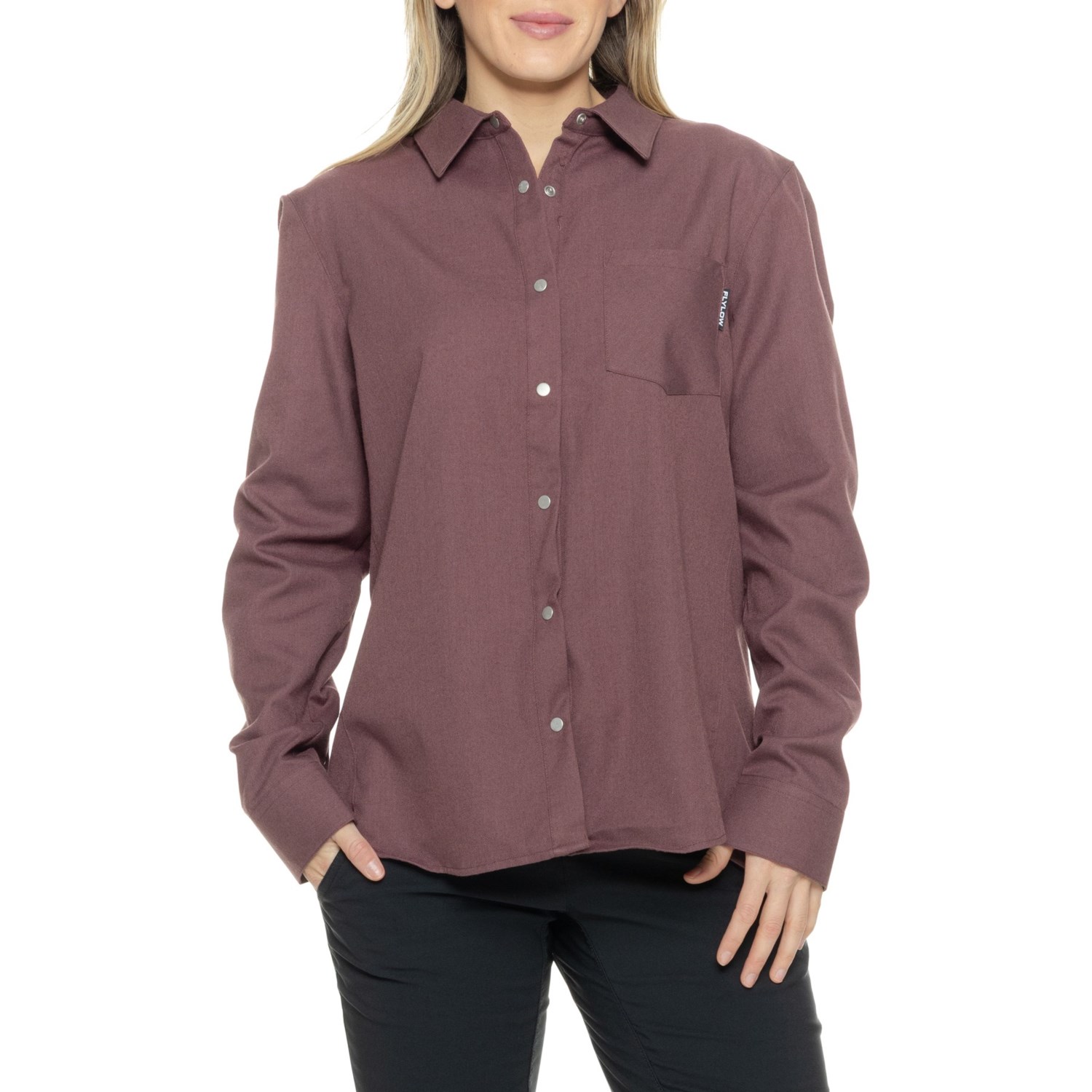 (取寄) フライロー レディース フライロー ブリジット テック フランネル シャツ - スナップ フロント, ロング スリーブ Flylow women Brigitte Tech Flannel Shirt - Snap Front, Long Sleeve Saturn｜ジェットラグ店