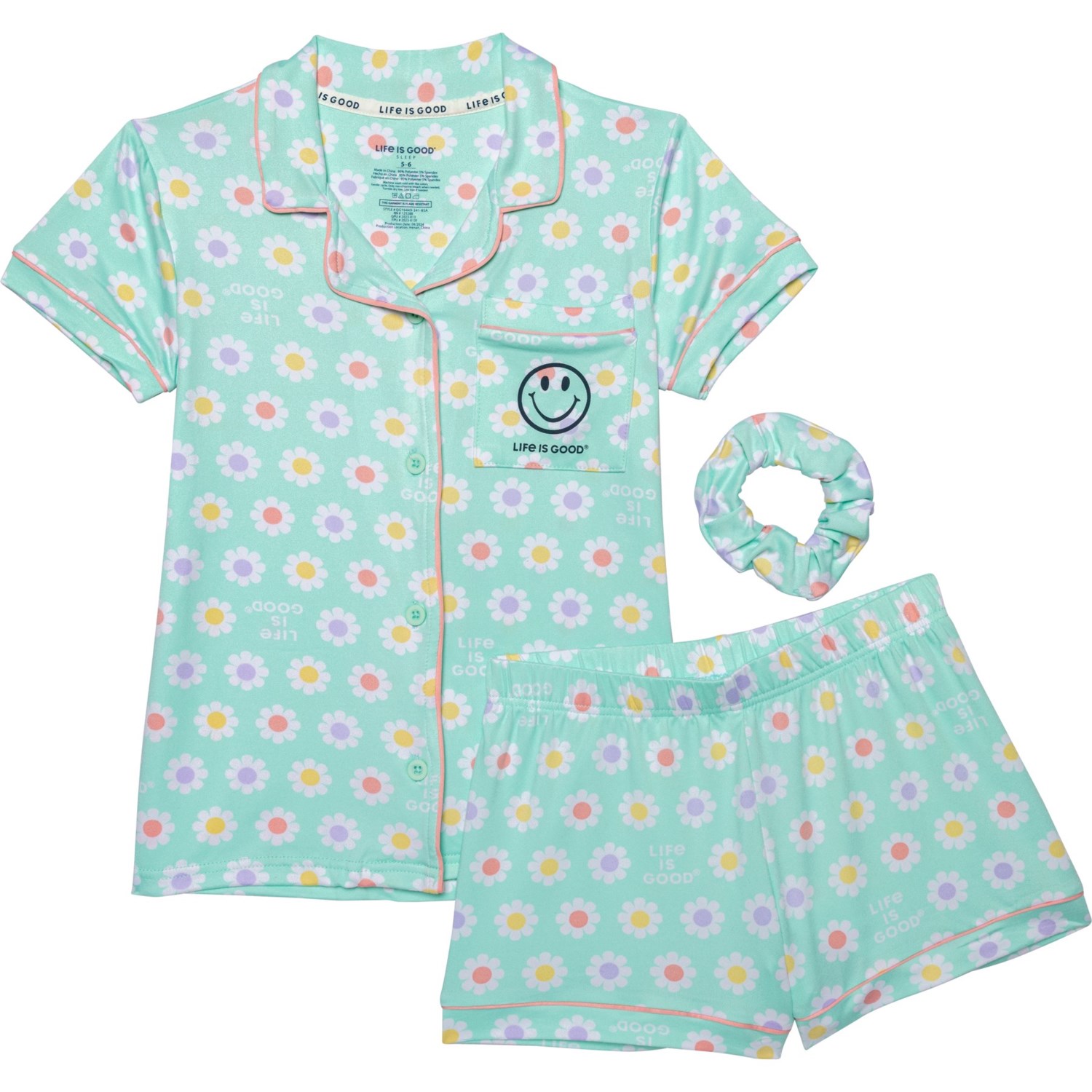 (取寄) ライフイズグッド キッズ ライフ イズ グッド リトル ガールズ プリンテッド パジャマ - ショート スリーブ Life is Good kids Life is GoodLittle Girls Printed Pajamas - Short Sleeve Pantone_Pantone