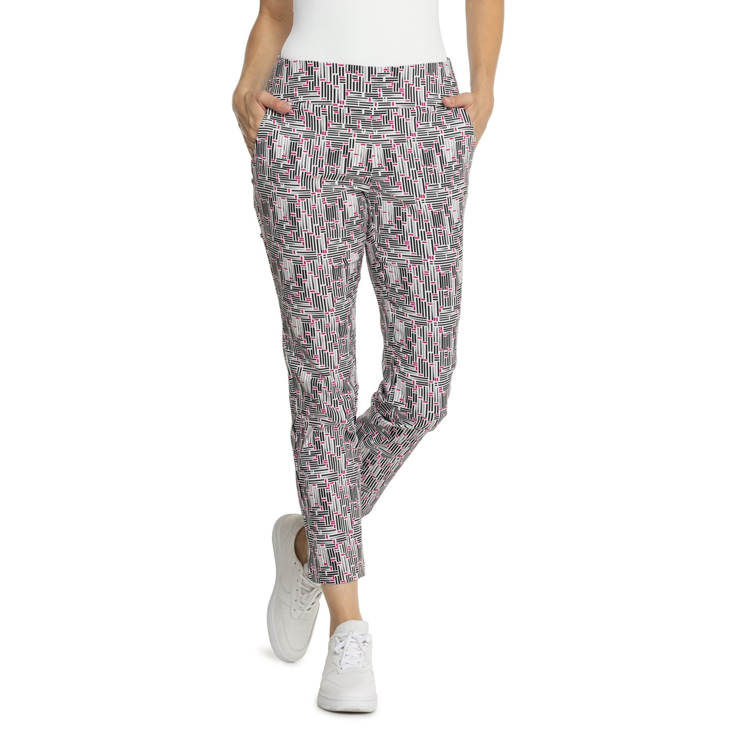 (取寄) スイングコントロール レディース スイング コントロール プリンテッド アンクル ゴルフ パンツ SWING CONTROL women Printed Ankle Golf Pants Maze｜ジェットラグ店