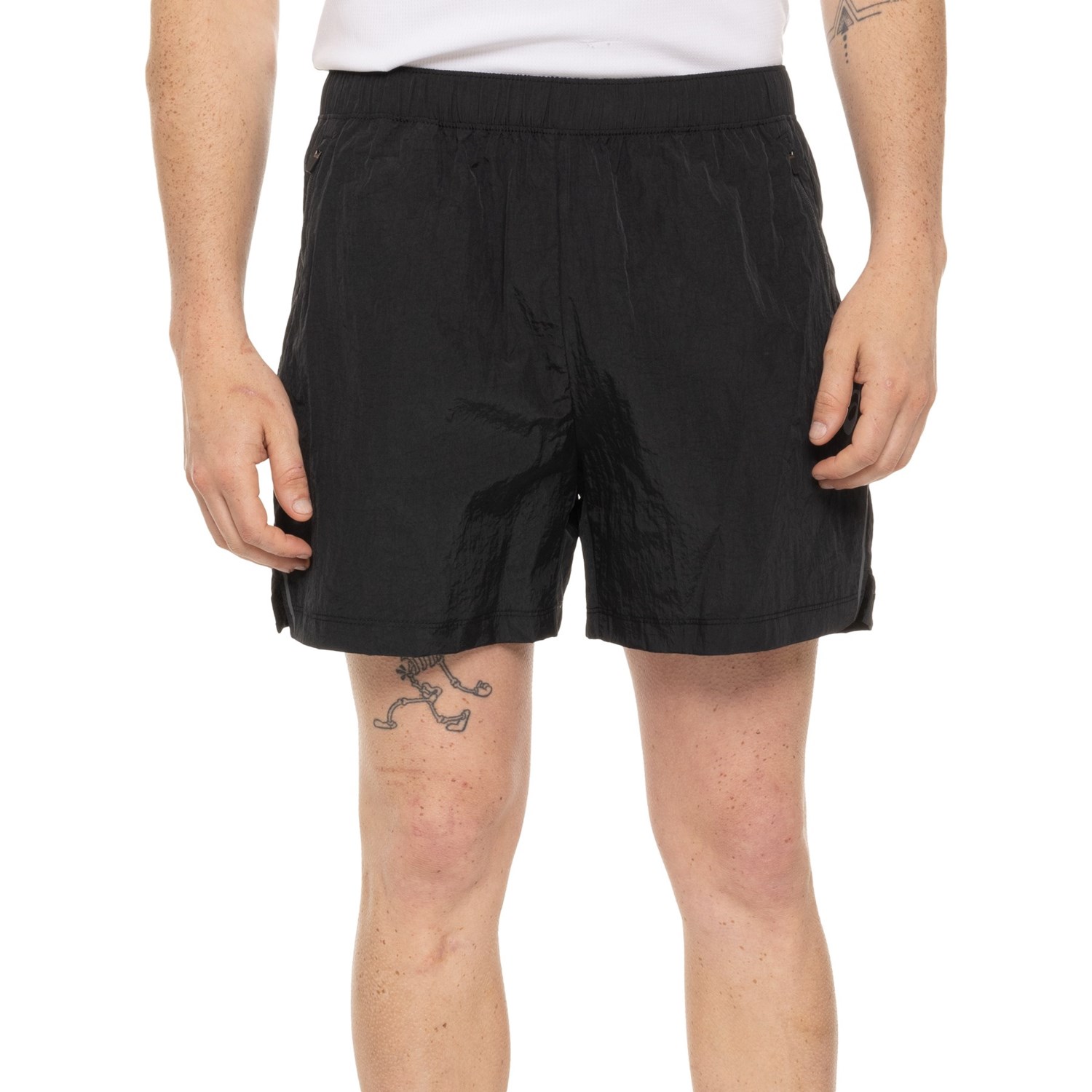 (取寄) アシックス メンズ アシックス クリンクル ウーブン ショーツ - 5インチ ASICS men Crinkle Woven Shorts - 5&rdquo; Black｜ジェットラグ店