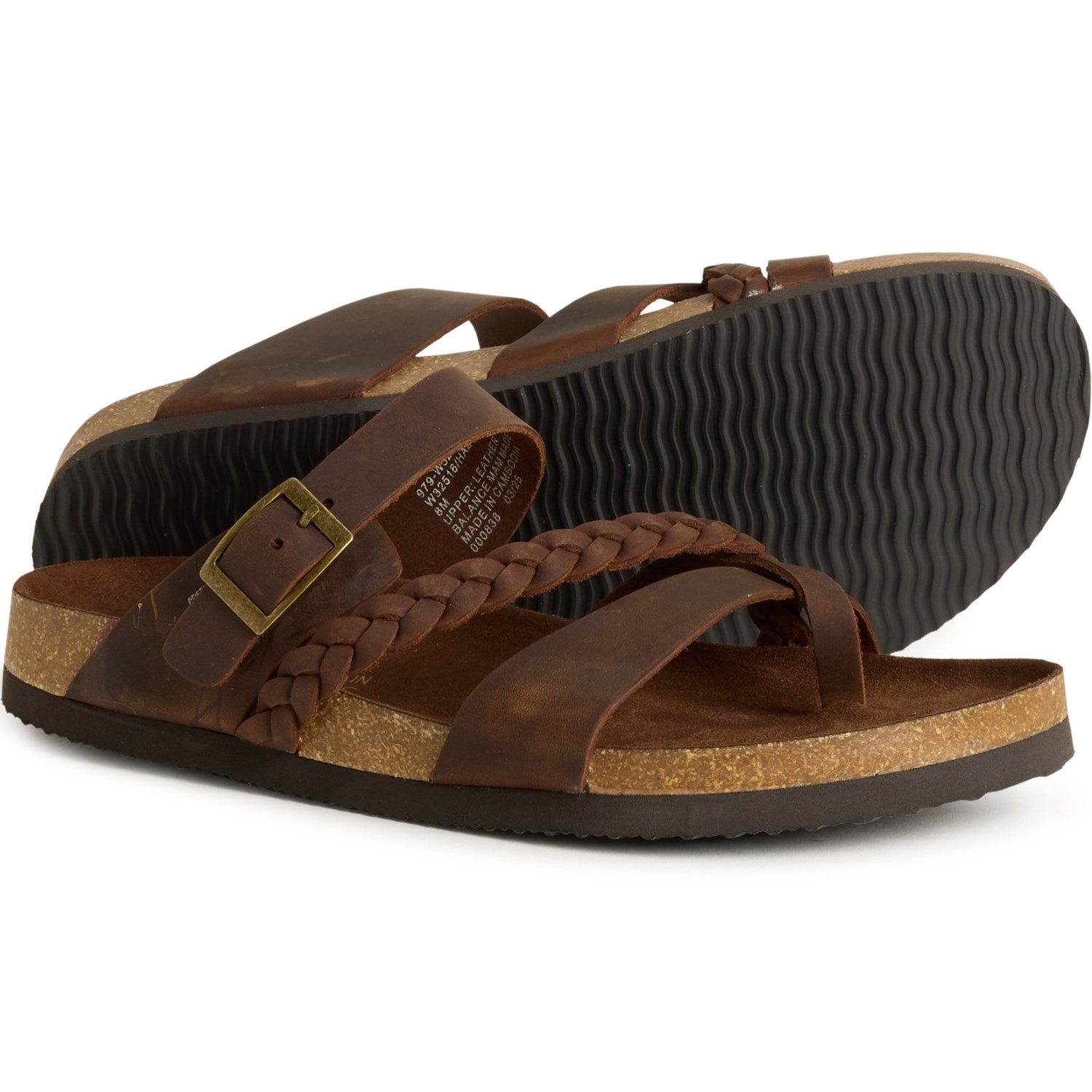 (取寄) ホワイトマウンテン レディース ホワイト マウンテン ヘイジー サンダル - レザー White Mountain women Hazy Sandals - Leather (For Women) Brown
