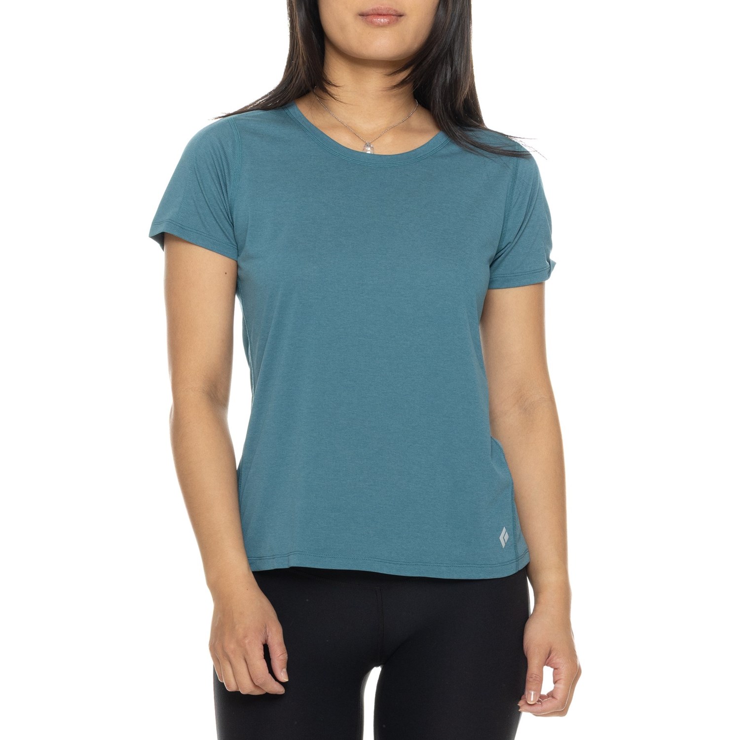 (取寄) ブラックダイヤモンド レディース ブラック ダイヤモンド ライトワイヤー テック T-シャツ - ショート スリーブ BLACK DIAMOND women Lightwire Tech T-Shirt - Short Sleeve Creek Blue｜ジェットラグ店