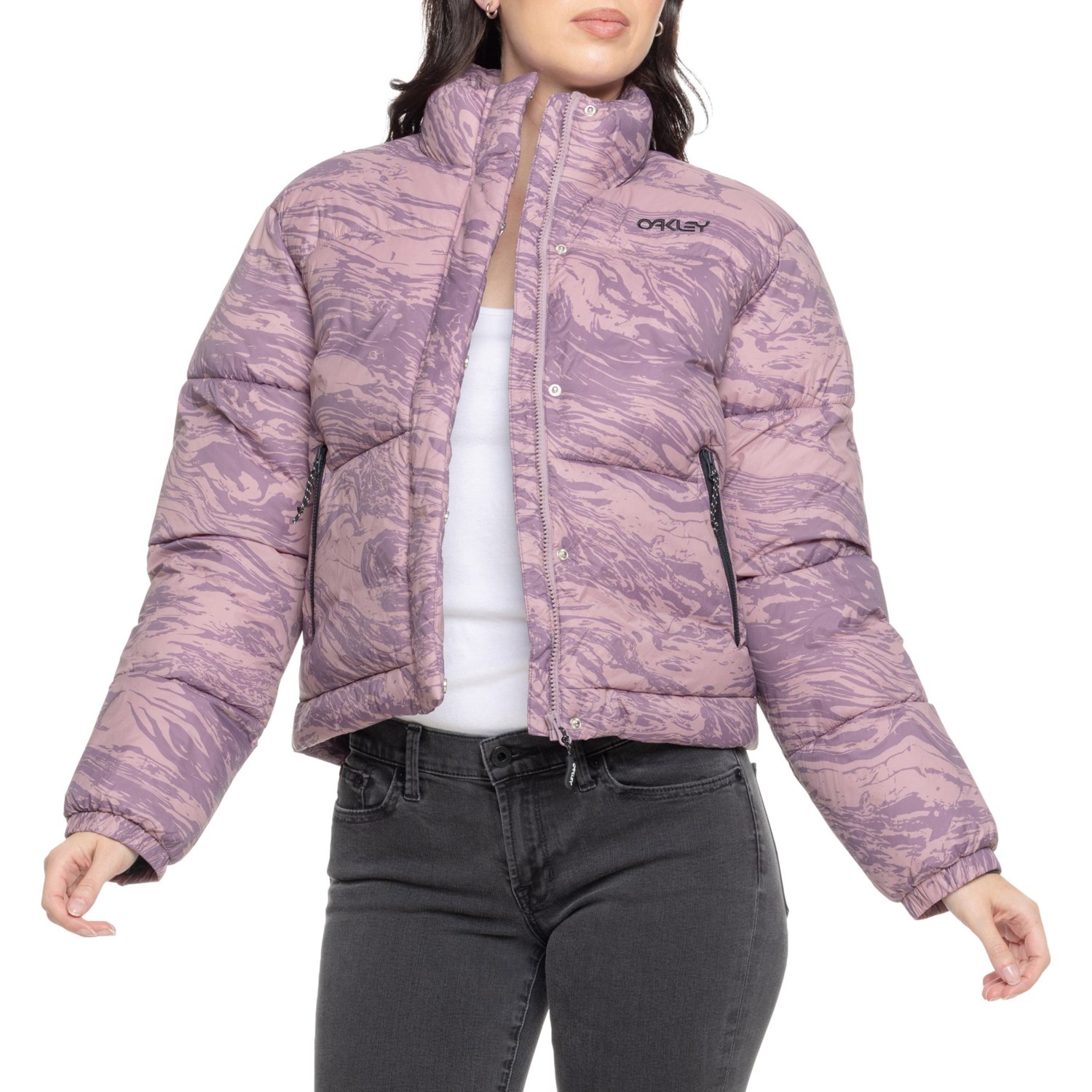 (取寄) オークリー レディース オークリー TNP パフィー ジャケット - インサレーテッド Oakley women TNP Puffy Jacket - Insulated Duality Swirl Dbl Tds