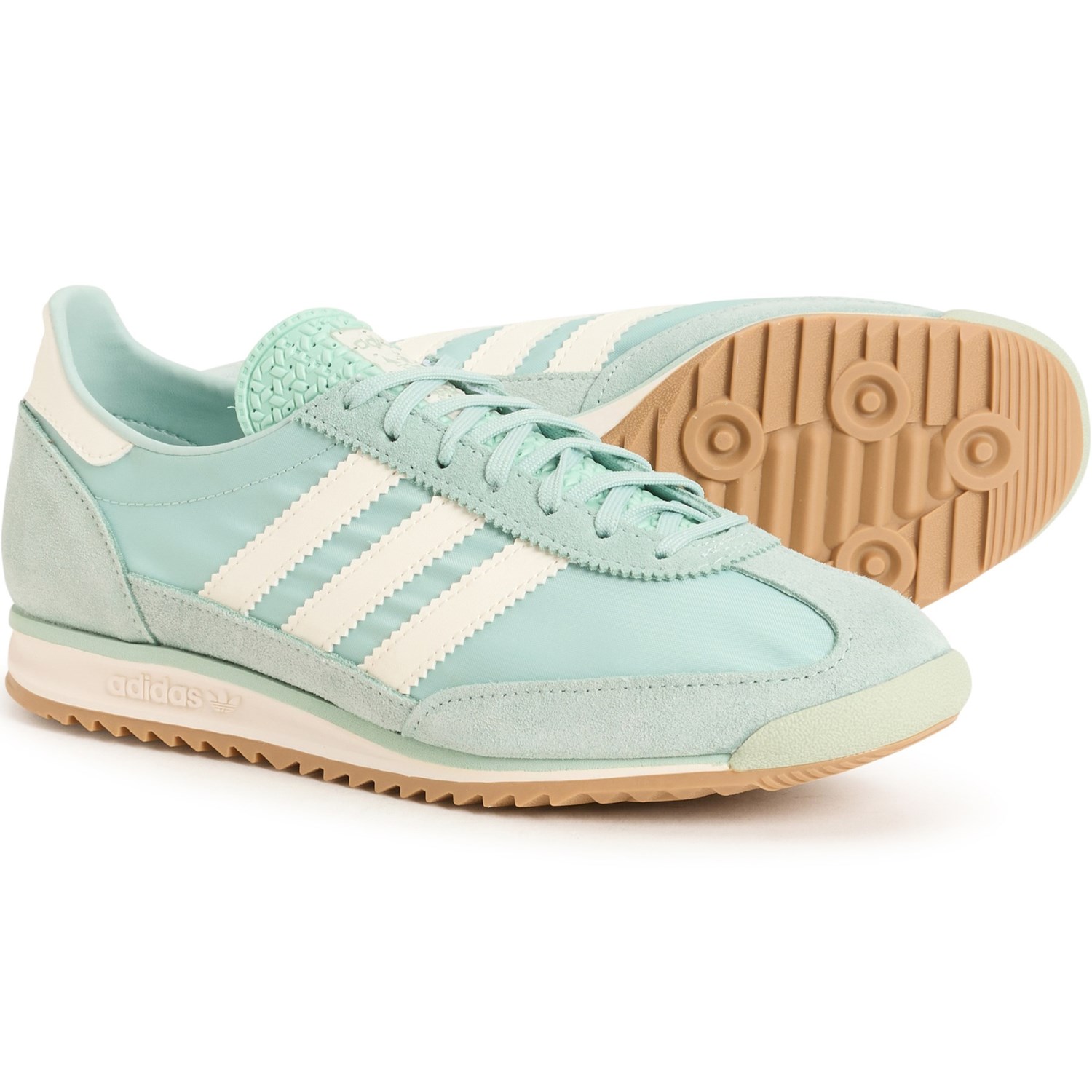 (取寄) アディダス レディース アディダス Sl 72 OG スニーカー - レザー adidas women SL 72 OG Sneakers - Leather (For Women) Ash Green|ジェットラグ店