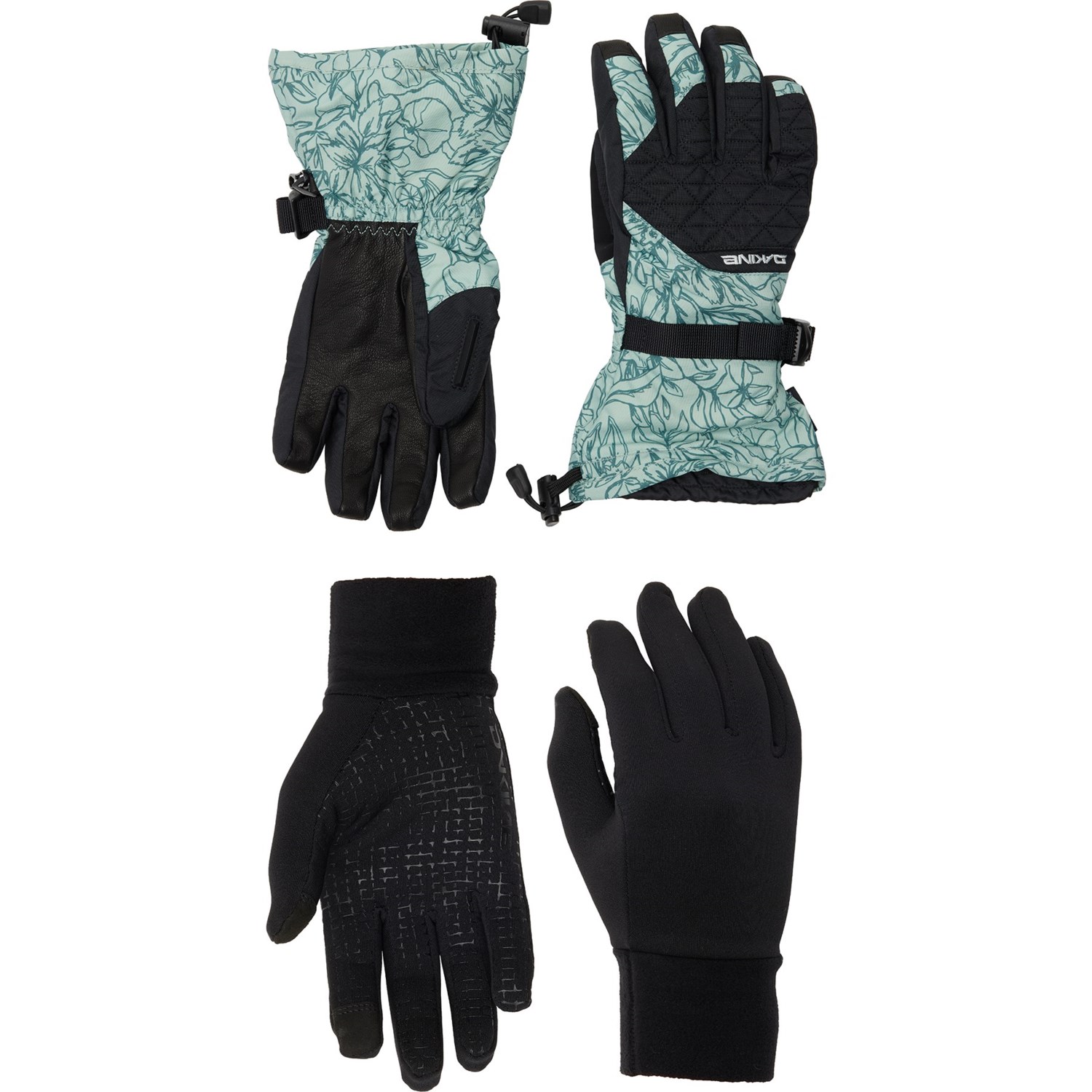 (取寄) ダカイン レディース ダカイン カミノ グローブ - ウォータープルーフ, インシュレイテッド レザー DaKine women Camino Gloves - Waterproof, Insulated, Leather Poppy Iceberg_Grey