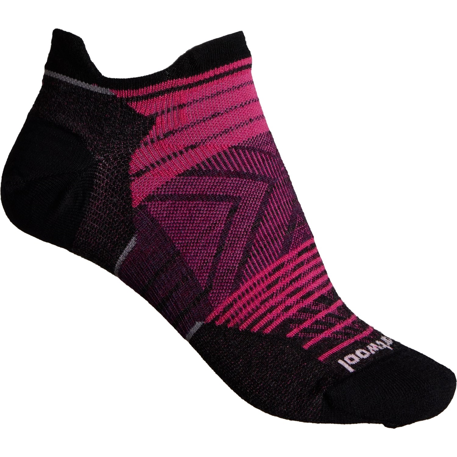 (取寄) スマートウール レディース スマートウール ラン ゼロ クッション ストライプド ソックス - メリノ ウール, アンクル SmartWool women Run Zero Cushion Striped Socks - Merino Wool, Ankle (For Women) Power Pink
