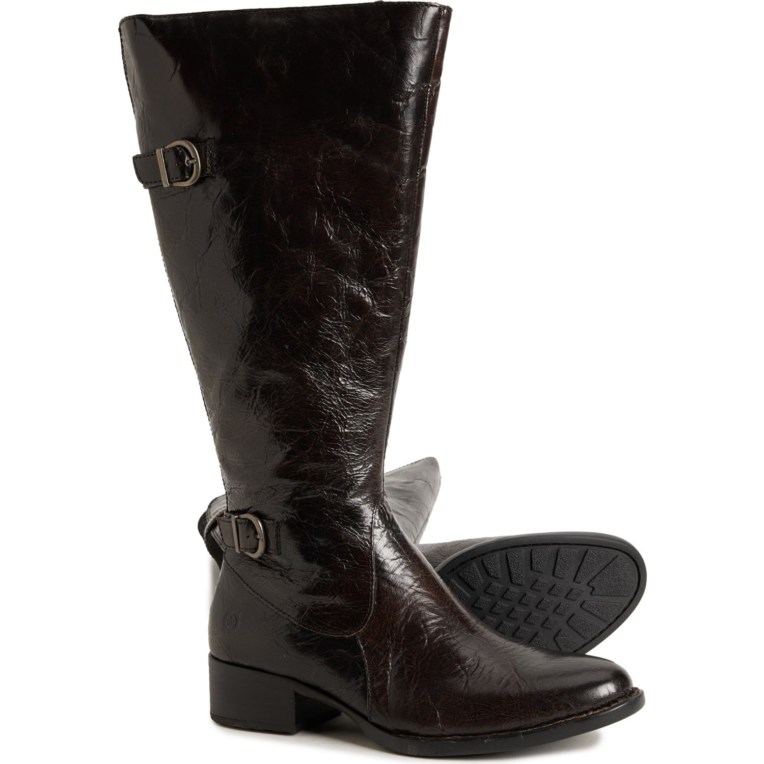 (取寄) ボーン レディース ボーン ギブ ハイ シャフト ブーツ - レザー, ワイド カーフ Born women Gibb High Shaft Boots - Leather, Wide Calf (For Women) Charcoal