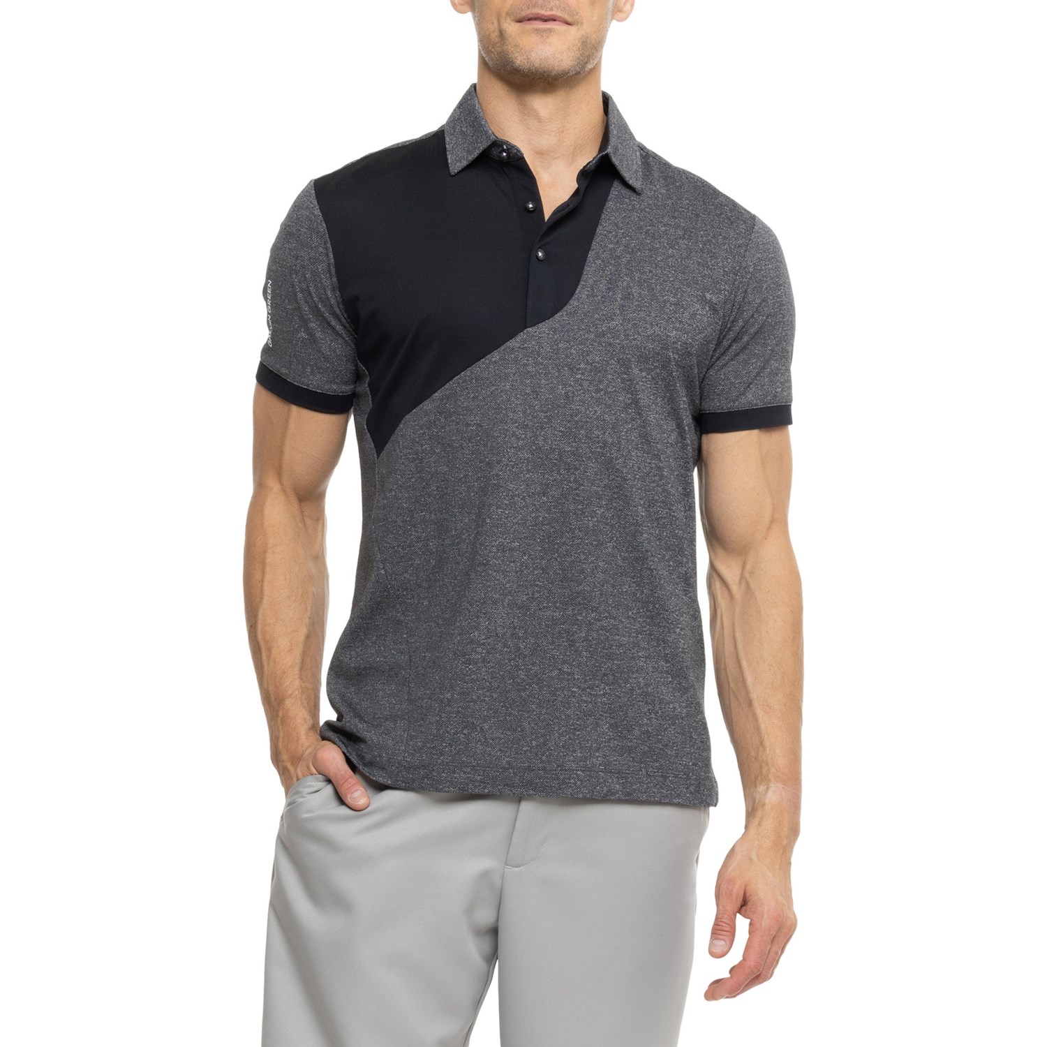 (取寄) ガルビングリーン メンズ ガルビン グリーン ミケル ゴルフ ポロ シャツ - ショート スリーブ GALVIN GREEN men Mikel Golf Polo Shirt - Short Sleeve Black|ジェットラグ店