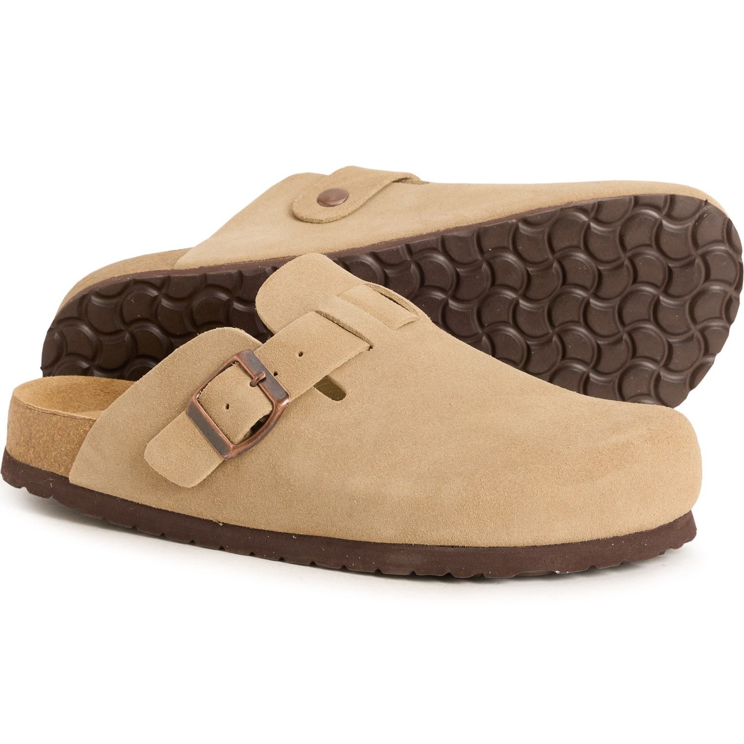 (取寄) クッションネア レディース ハナ オープン-バック クロッグス - スエード Cushionaire women Hana Open-Back Clogs - Suede (For Women) Biscuit|ジェットラグ店