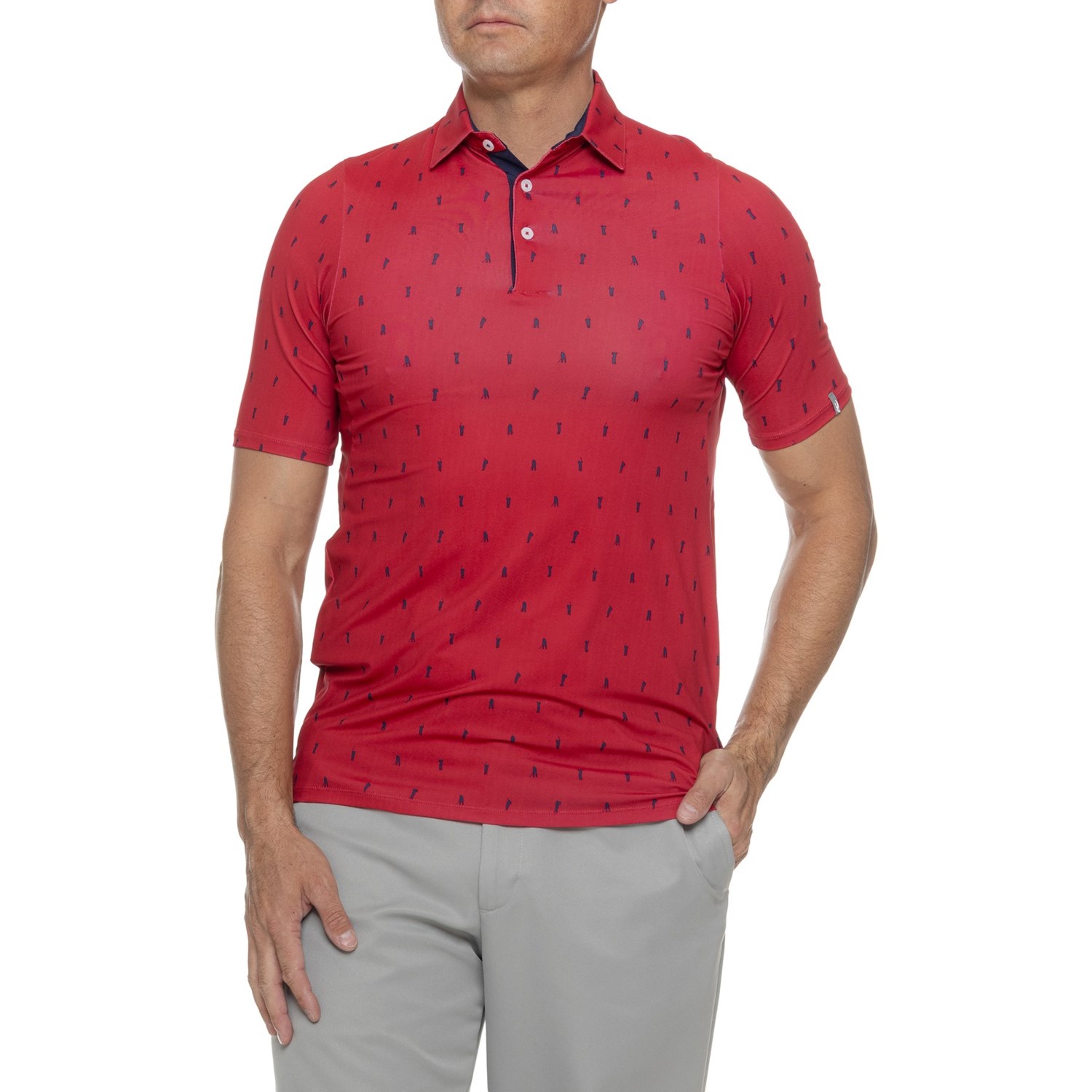 (取寄) チュース メンズ ゴルファー ポロ シャツ - ショート スリーブ KJUS men Golfer Polo Shirt - Short Sleeve Cardinal-Atlanta Blue 7,785円