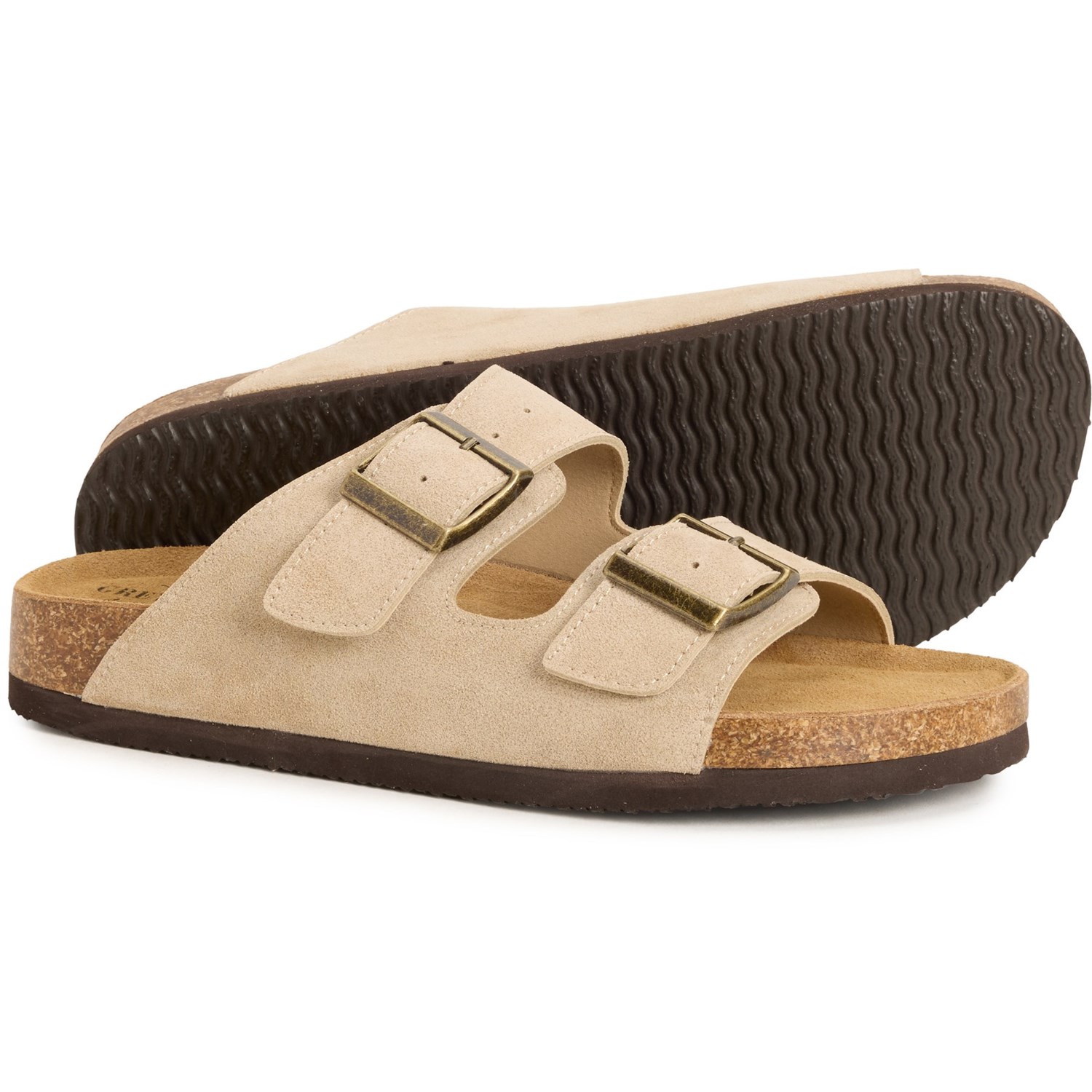 (取寄) レディース グレイストーン コレクション 2-バンド サンダル - スエード DNU greystone collection women Two-Band Sandals - Suede (For Women) Sand｜ジェットラグ店