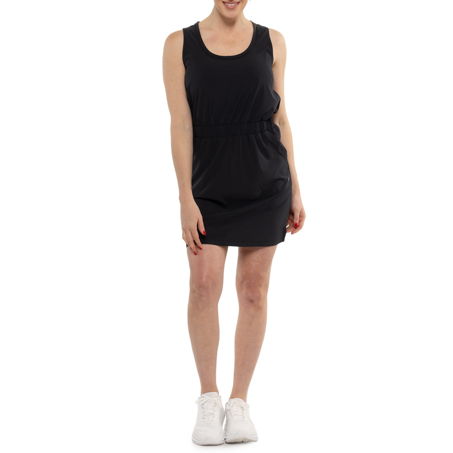 (取寄) ロレ レディース ソフィア スクープ-ネック ドレス - スリーブレス Lole women Sofia Scoop-Neck Dress - Sleeveless Black - N415｜ジェットラグ店