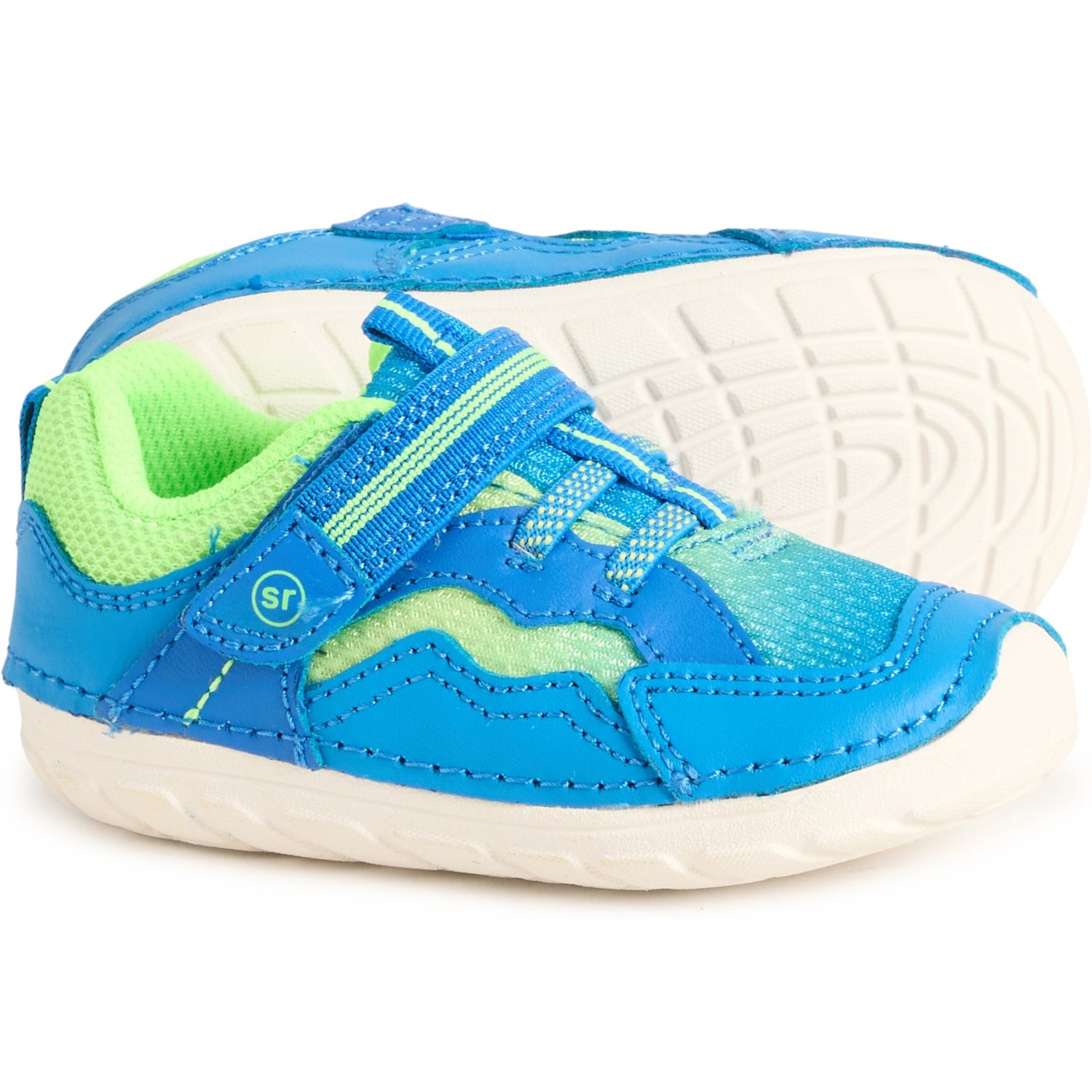 (取寄) ストライド ライト キッズ ストライド ライト インファント ボーイズ アンド ガールズ カイロ シューズ - レザー Stride Rite kids Infant Boys and Girls Kylo Shoes - Leather Blue_Lime
