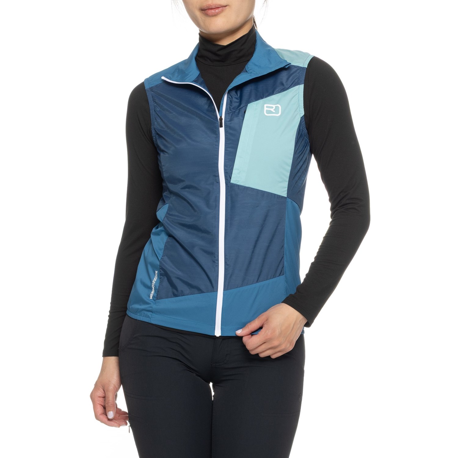 (取寄) オルトボックス レディース ウィンドブレーカー ベスト Ortovox women Windbreaker Vest Petrol Blue