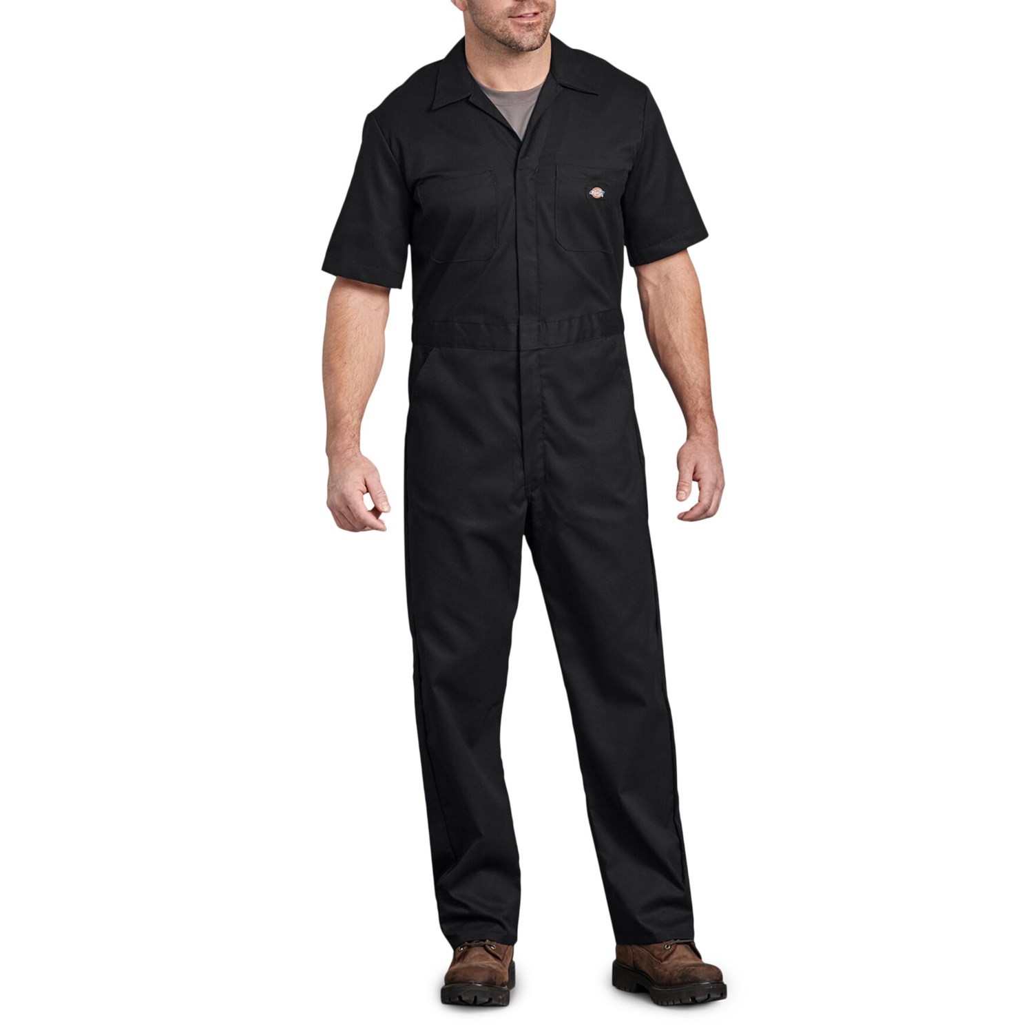 (取寄) ディッキーズ メンズ ディッキーズ フレックス カバーオール - ショート スリーブ Dickies men Flex Coveralls - Short Sleeve Black｜ジェットラグ店