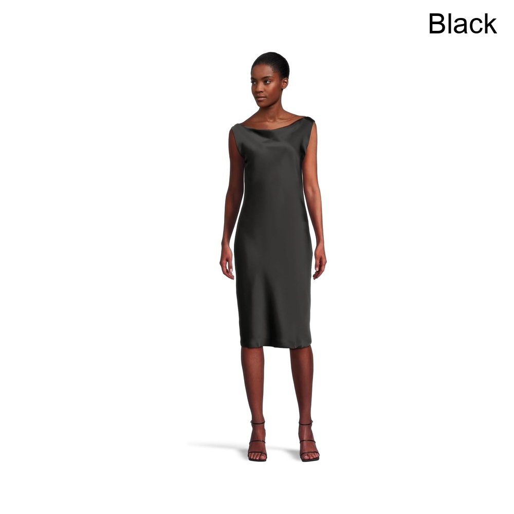(取寄) ノーマ・カマリ ノースリーブローバックドレープドレス膝下 norma kamali Sleeveless Low Back Drape Dress Below Knee|ジェットラグ店