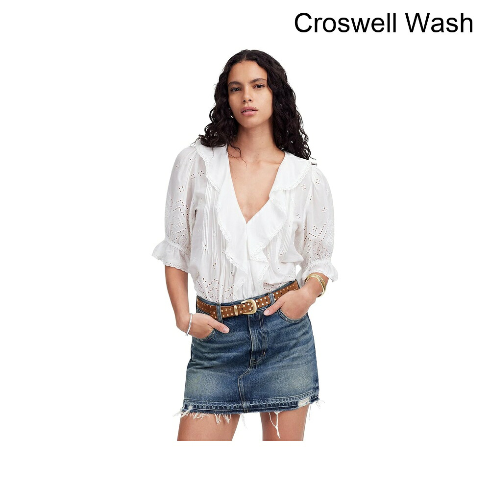 (取寄) メイドウェル 5ポケット郵便切手デニムミニインクロスウェル madewell 5 Pocket Postage Stamp Denim Mini In Croswell|ジェットラグ店