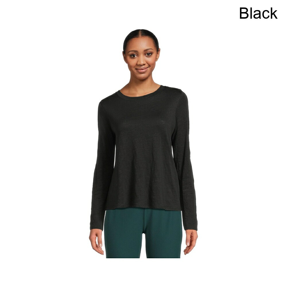 (取寄) イーリー・フィッシャー クルーネックロングスリーブTシャツ eileen fisher Crew Neck Long Sleeve Tee|ジェットラグ店