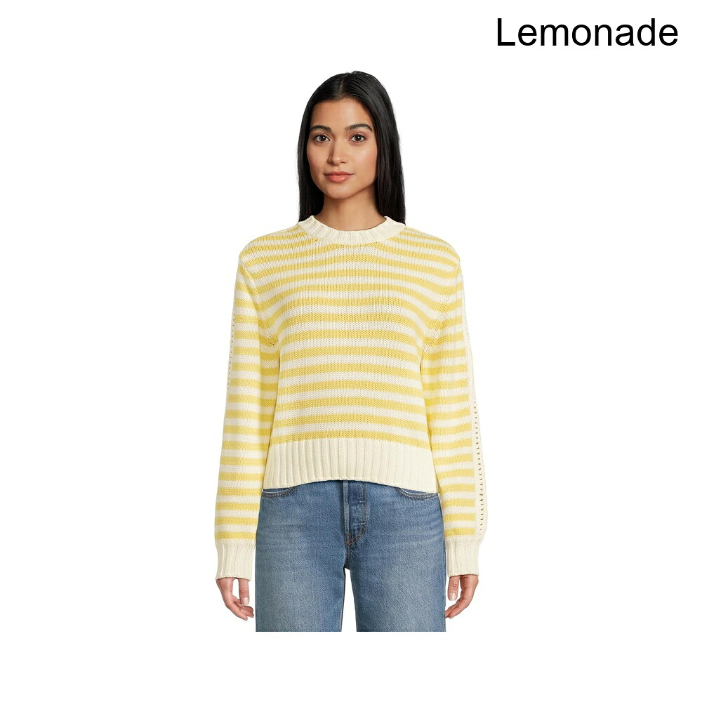 (取寄) マイケル・スターズ マールストライプクルーネックセーター michael stars Merle Striped Crew Neck Sweater|ジェットラグ店