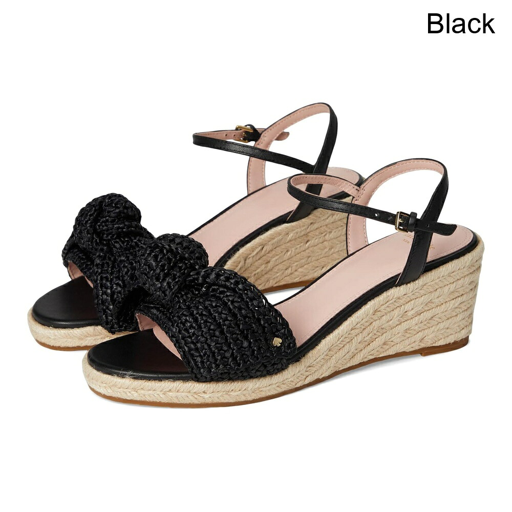(取寄) ケイト・スペード レアンドララフィアエスパドリーユウェッジサンダル kate spade new york Leandra Raffia Espadrille Wedge Sandal｜ジェットラグ店