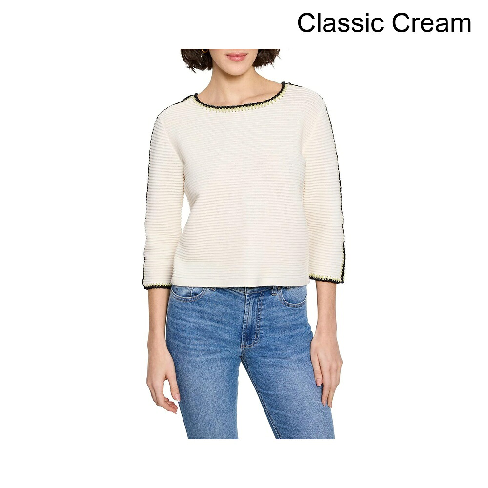 (取寄) ニック+ゾーイ オットマンステッチセーター nic+zoe Ottoman Stitched Sweater｜ジェットラグ店