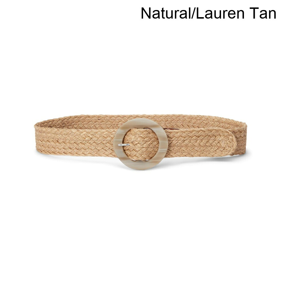 (取寄) ラルフ・ローレン ウーブンジュートフェイクホーンバックルワイドベルト lauren ralph lauren Woven Jute Faux-horn-buckle Wide Belt|ジェットラグ店