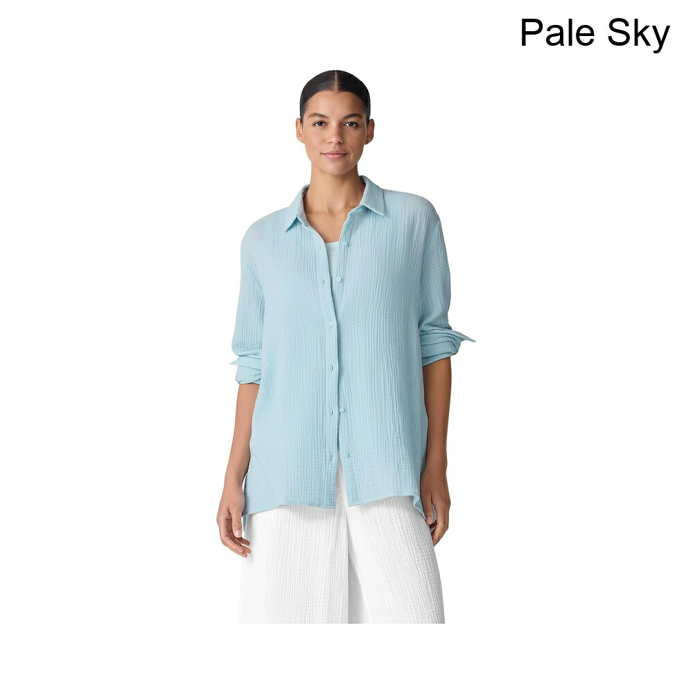(取寄) イーリー・フィッシャー クラシックカラーシャツ eileen fisher Classic Collar Shirt｜ジェットラグ店 20,917円