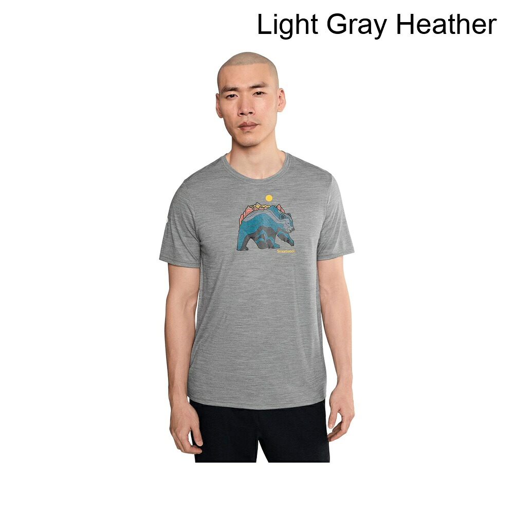 (取寄) スマートウール ベアストラータアクティブショートスリーブグラフィックTシャツ smartwool Bear Strata Active Short Sleeve Graphic Tee|ジェットラグ店